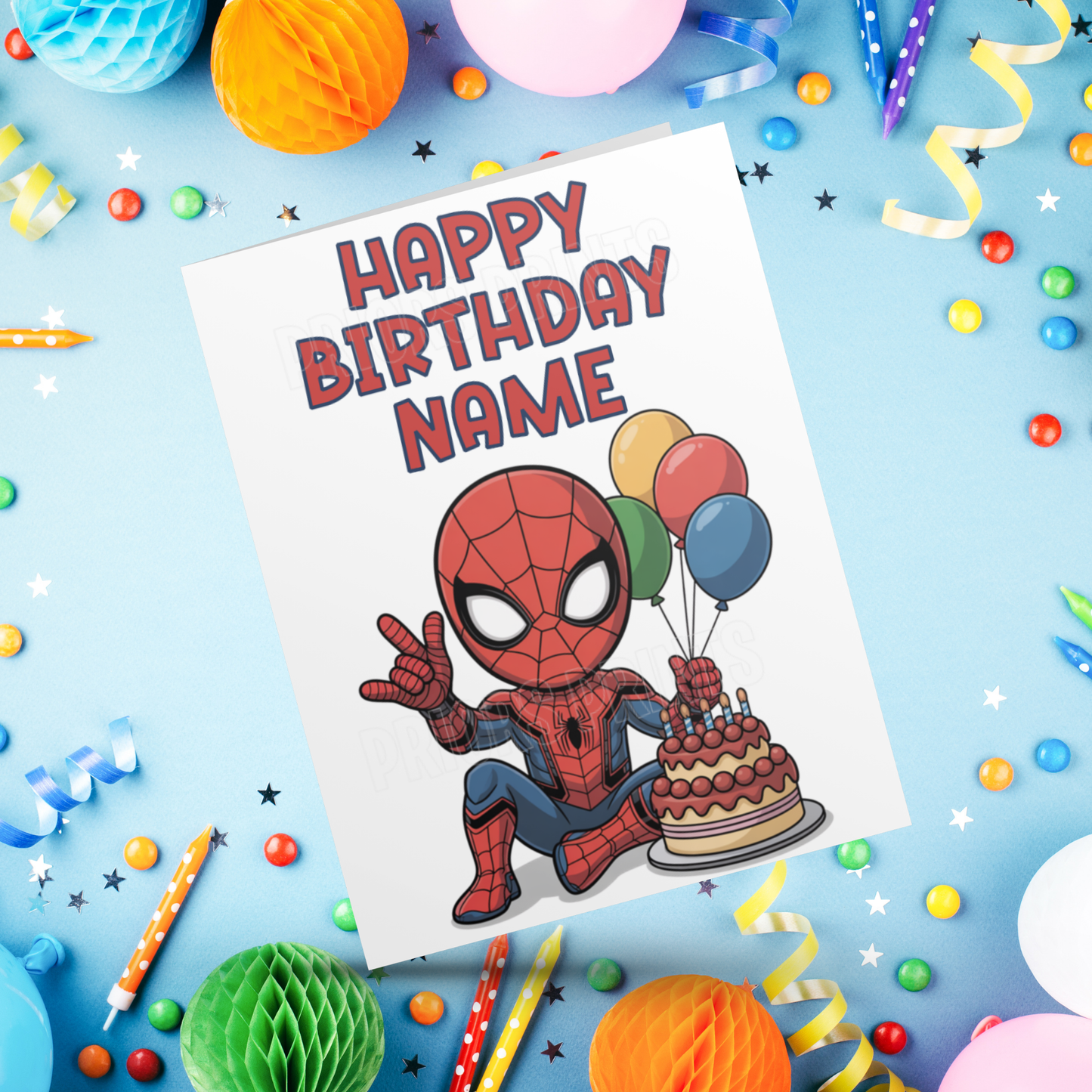 Personalised Spiderman Birthday Card I Marvel I Superhero