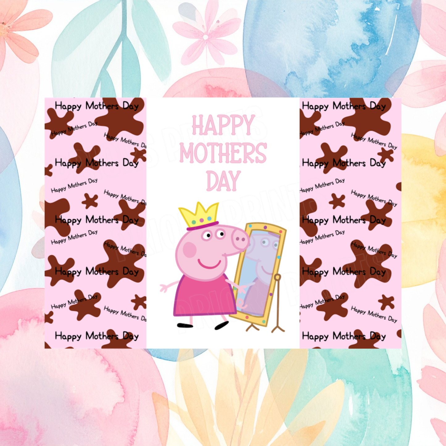 Peppa Pig Happy Mothers Day Chocolate Bar Wrapper