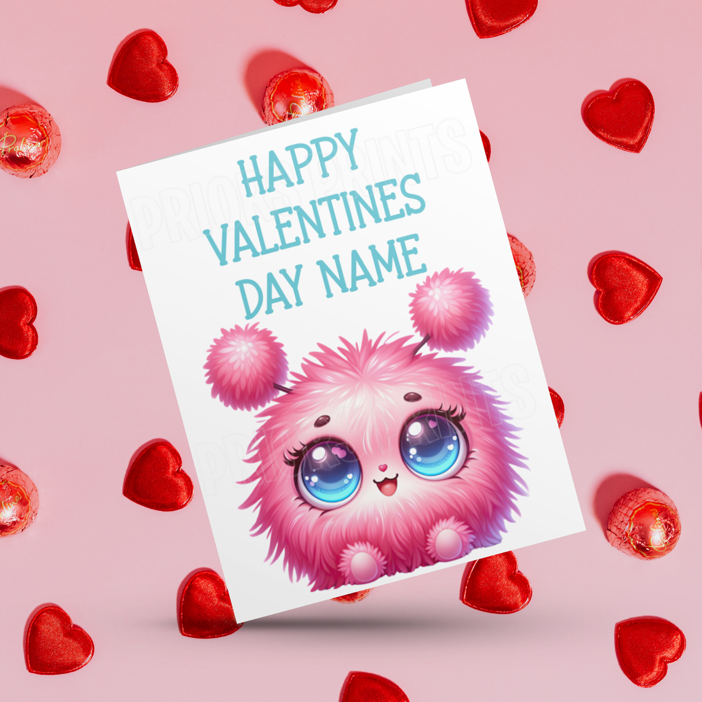 Cute Monsters Personalised Valentines Day Card