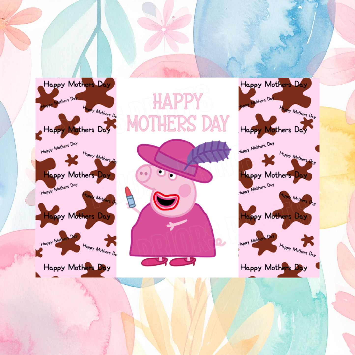 Peppa Pig Happy Mothers Day Chocolate Bar Wrapper