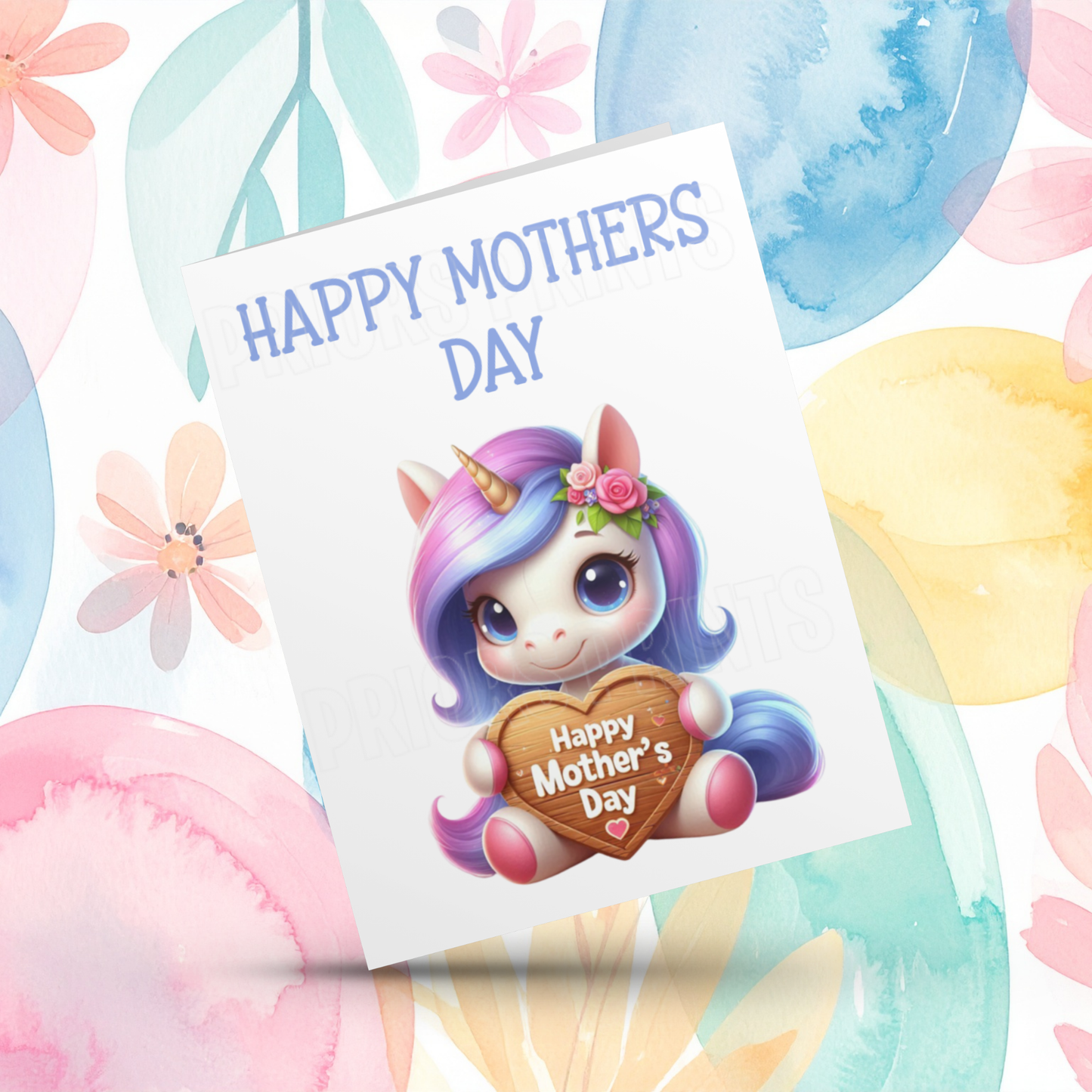 Cute Unicorn Happy Mothers Day Card