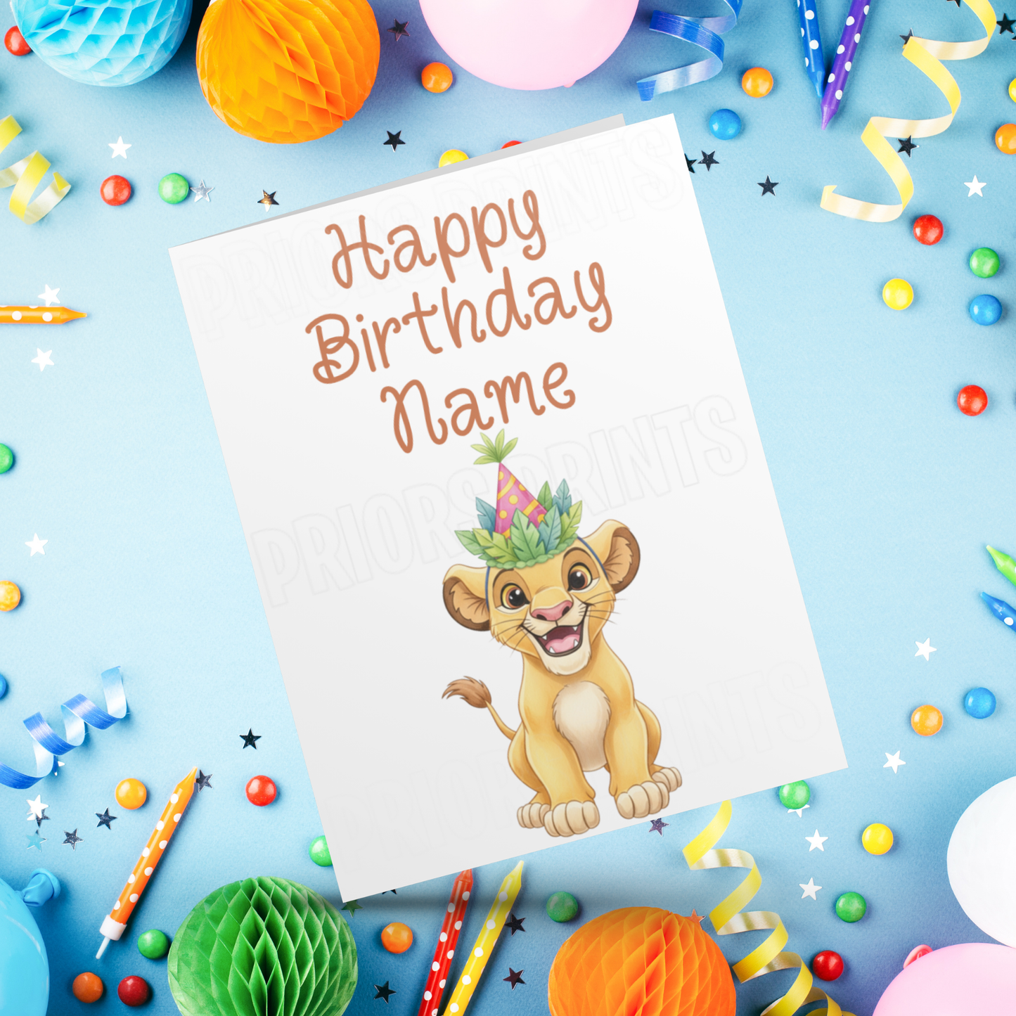 Mixed Disney Personalised Birthday Card I Lion King I Mickey Mouse & Friends