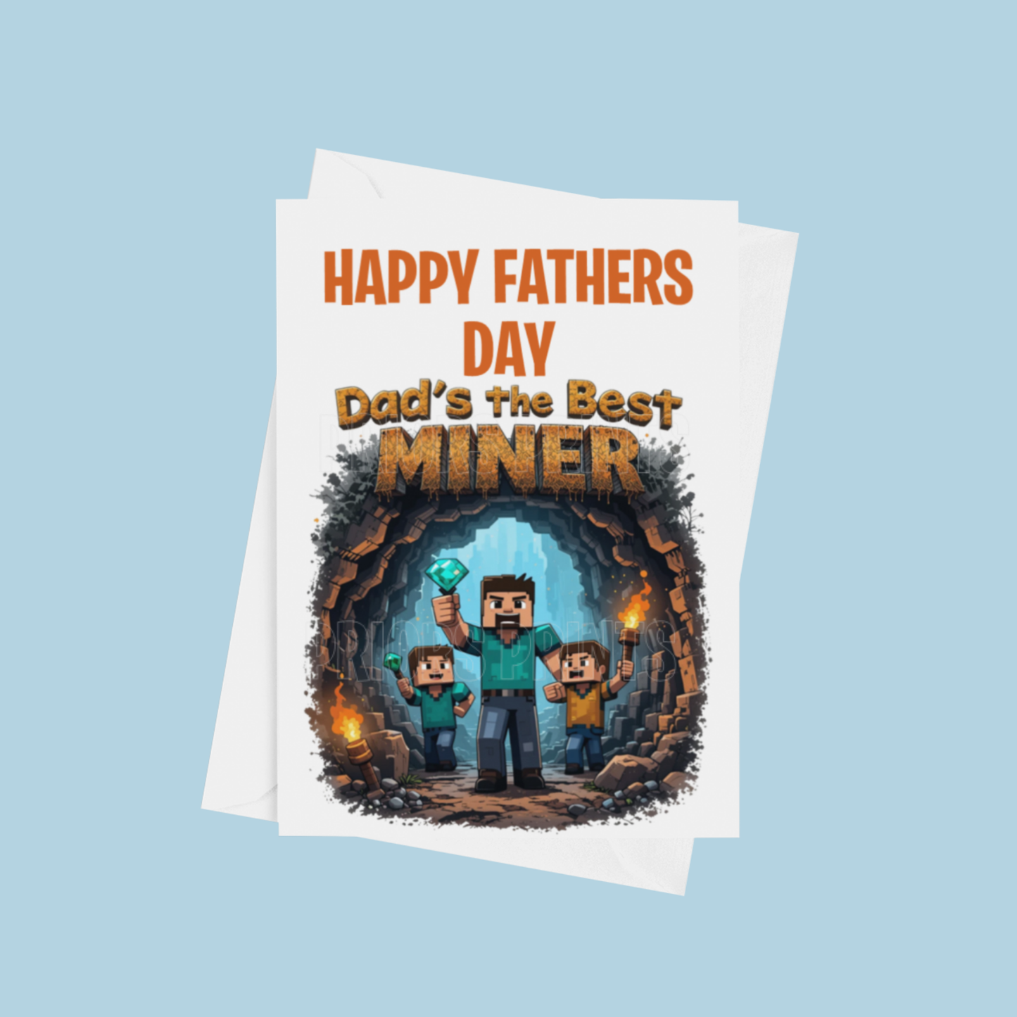 Minecraft Fathers Day Card