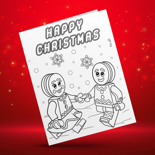 Colour Your Own Lego Christmas Card