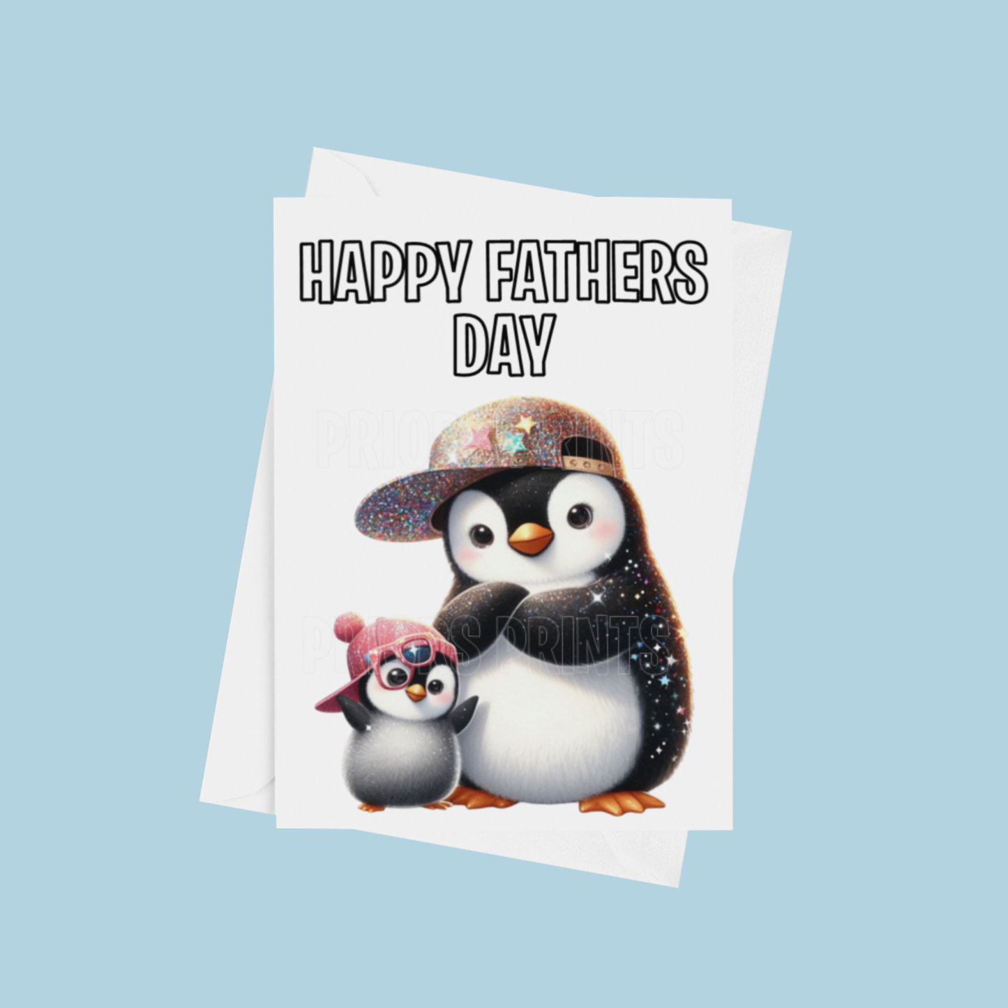 Father & Child Cool Animals Happy Fathers Day Card