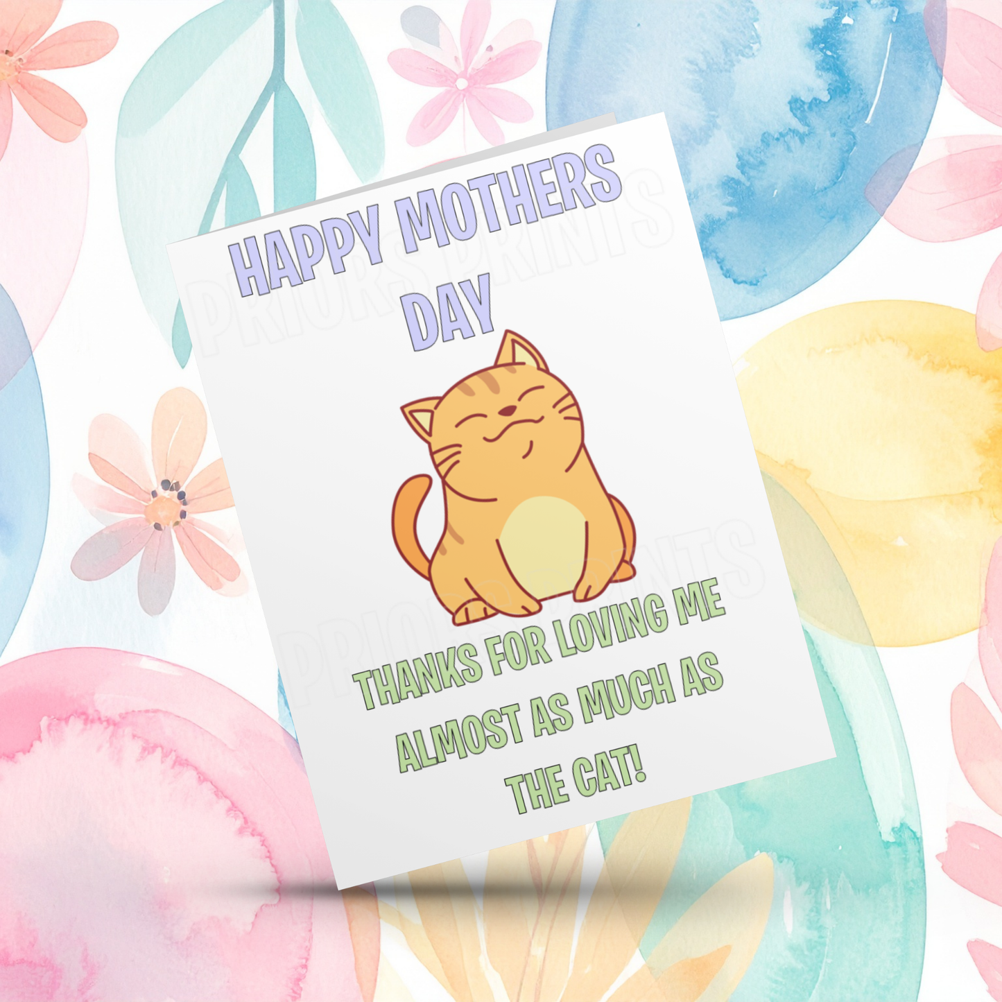Funny Happy Mothers Day Card for Cat or Dog Mum