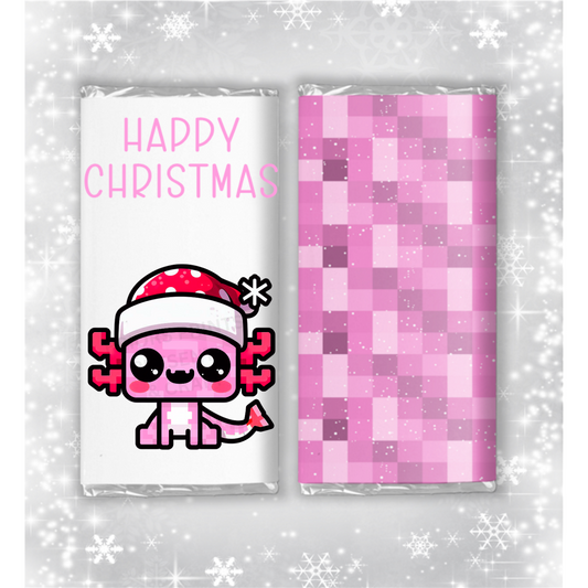 Minecraft Christmas Chocolate Bar Wrapper