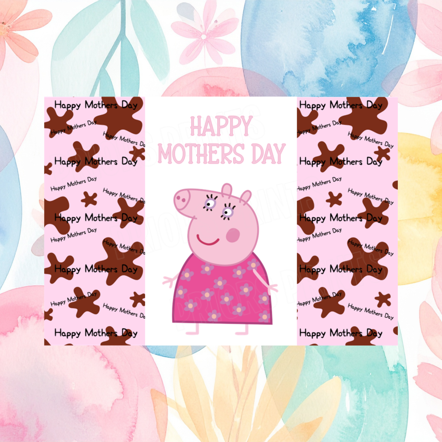 Peppa Pig Happy Mothers Day Chocolate Bar Wrapper