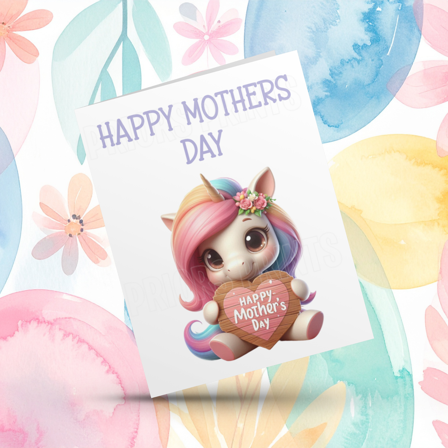 Cute Unicorn Happy Mothers Day Card