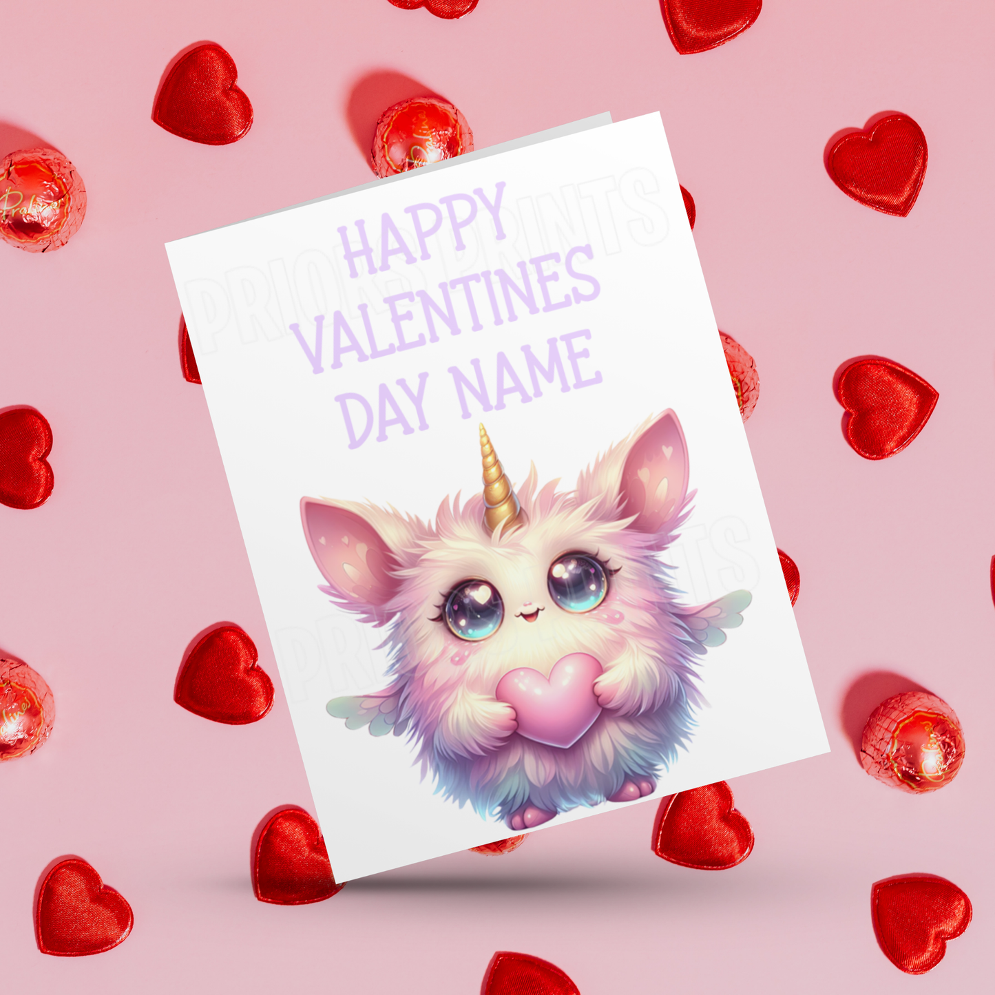 Cute Monsters Personalised Valentines Day Card