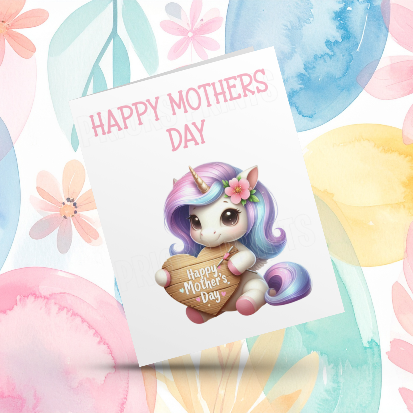 Cute Unicorn Happy Mothers Day Card