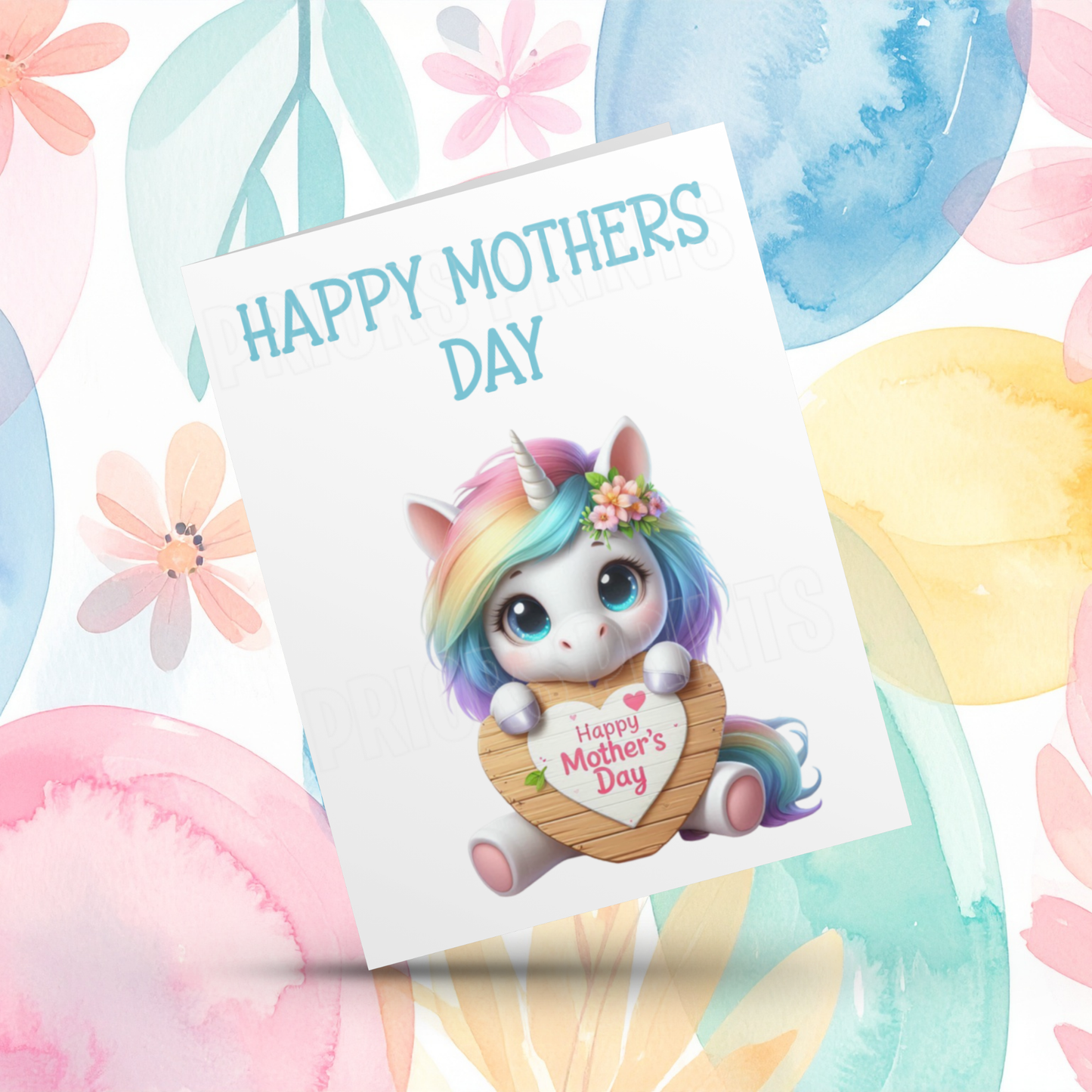Cute Unicorn Happy Mothers Day Card