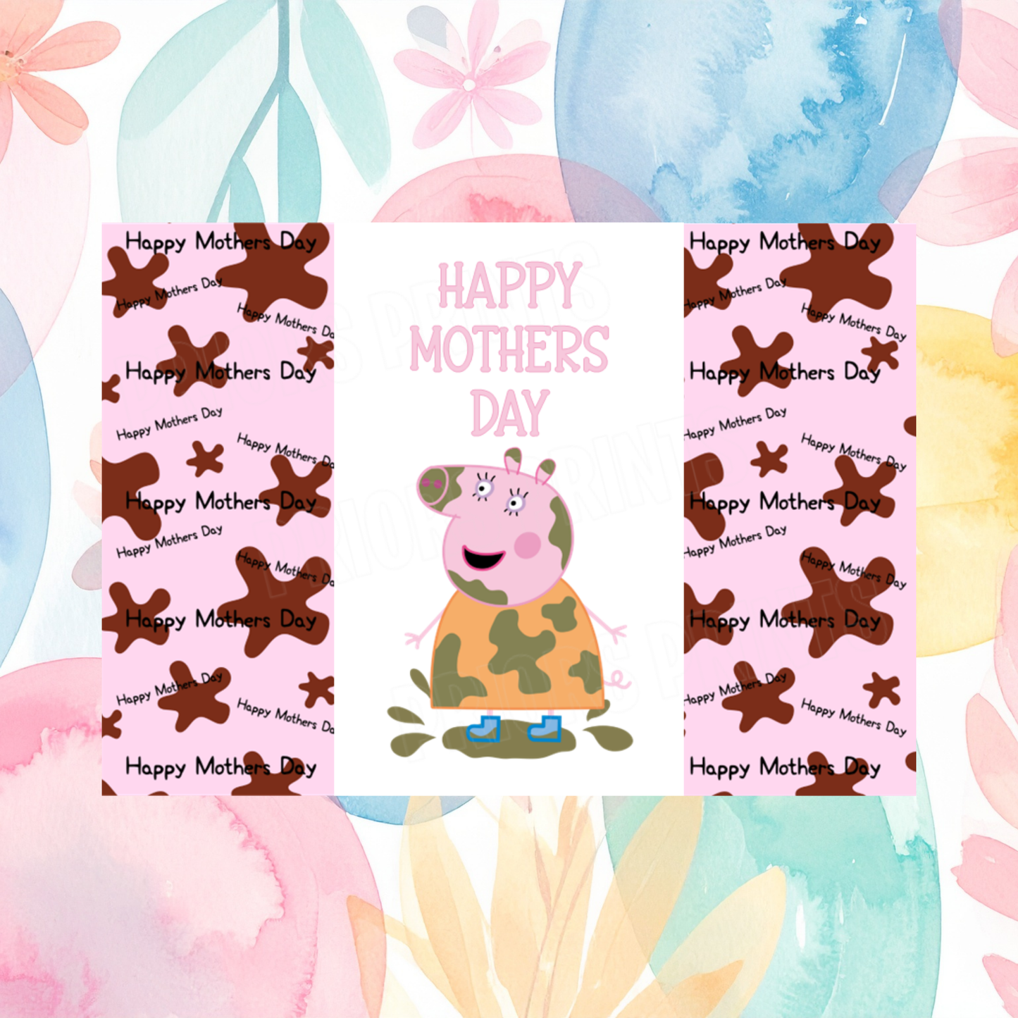 Peppa Pig Happy Mothers Day Chocolate Bar Wrapper