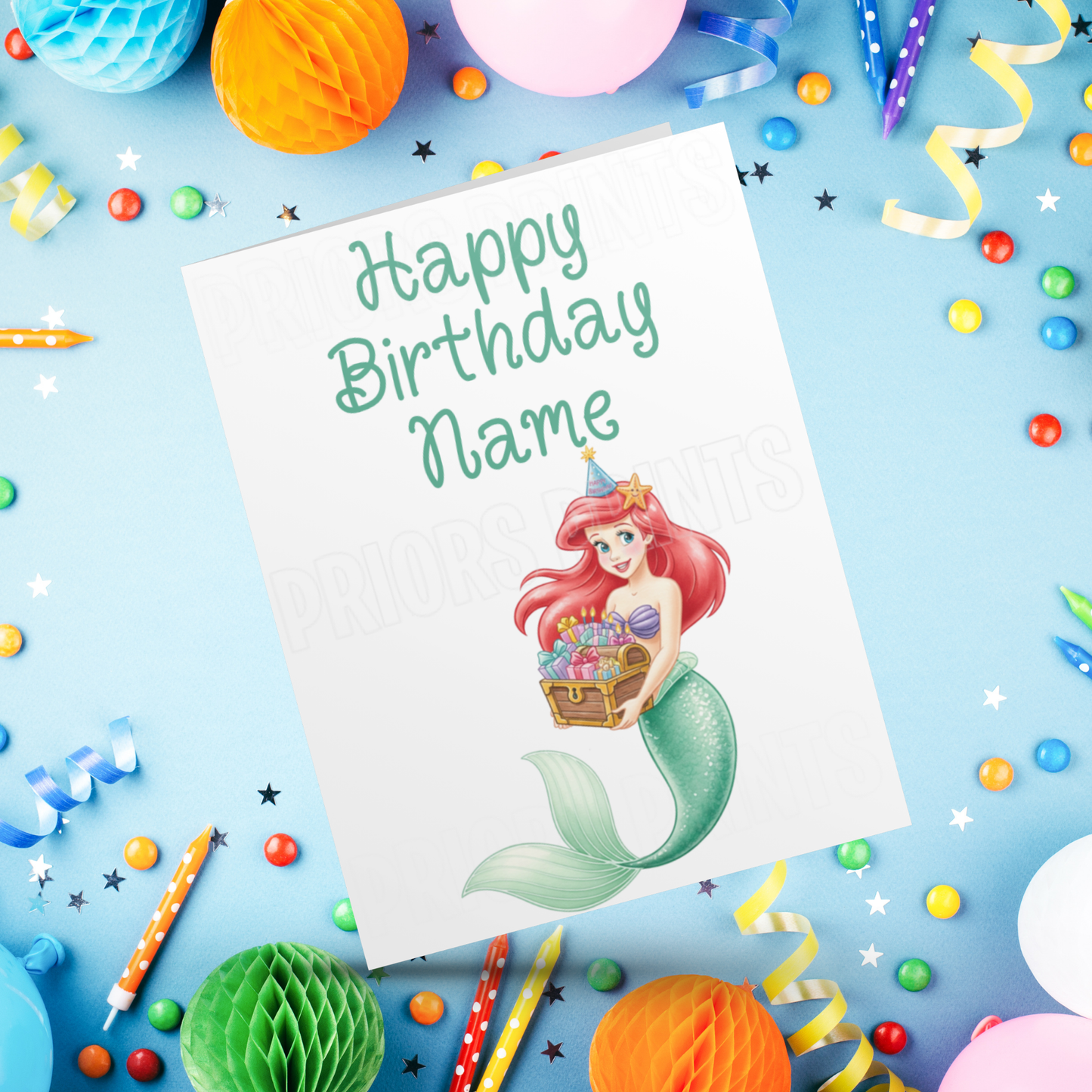 Mixed Disney Princess Personalised Birthday Card I Frozen I Mulan I Tangled I Aladdin I Sleeping Beauty I Brave I Beauty and The Beast I The Princess and The Frog
