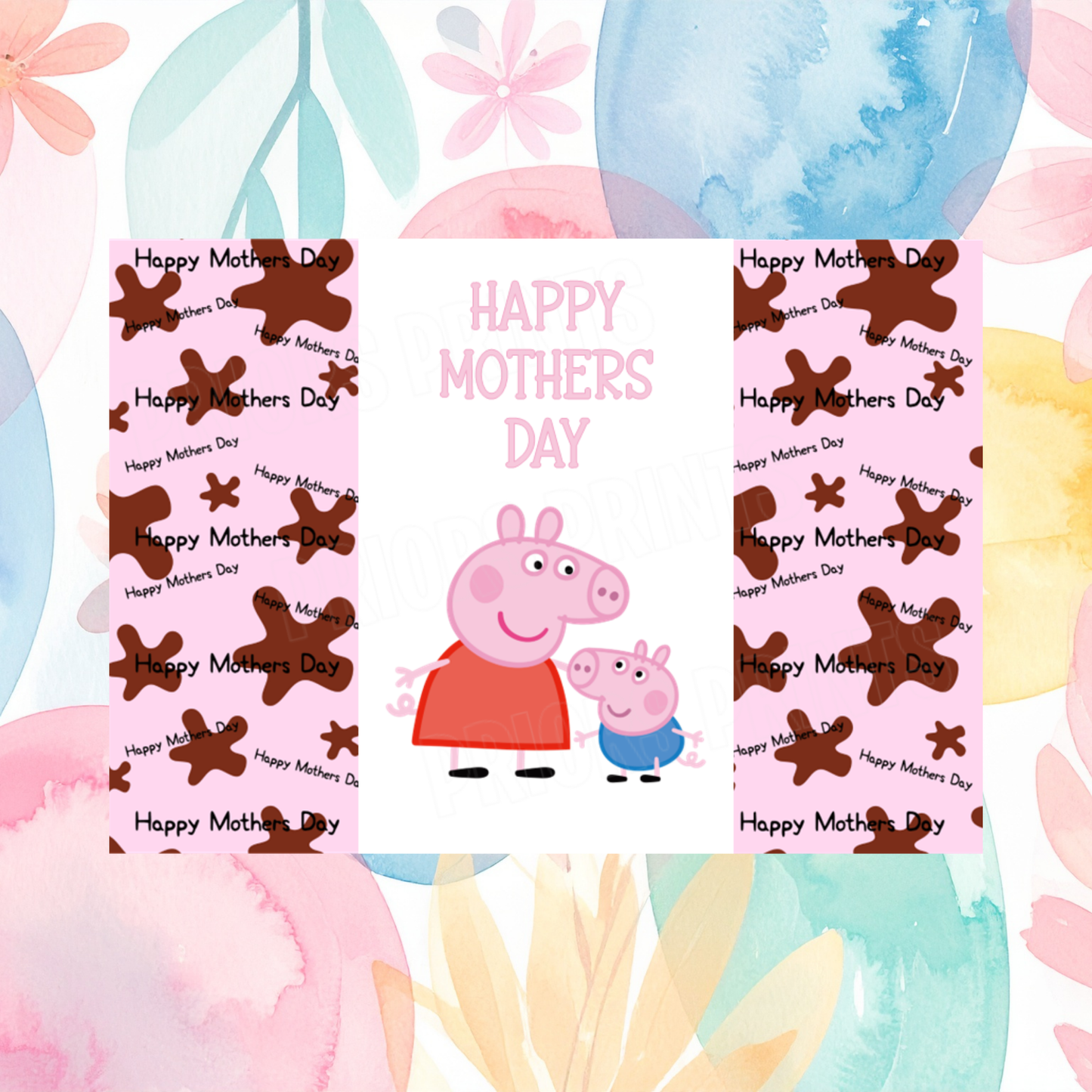 Peppa Pig Happy Mothers Day Chocolate Bar Wrapper
