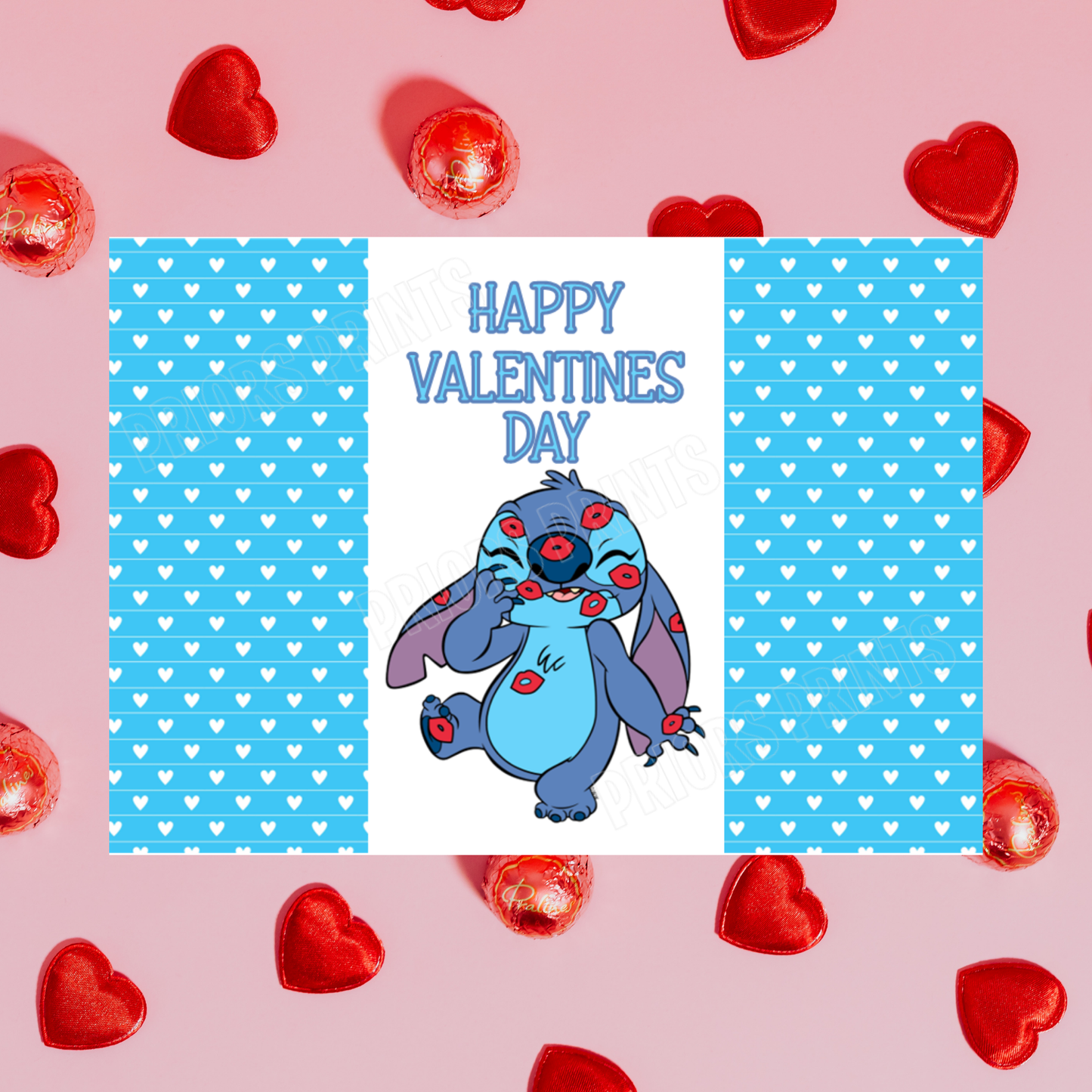 Lilo & Stitch Valentines Day Chocolate Bar Wrappers 2 I Stitch I Angel