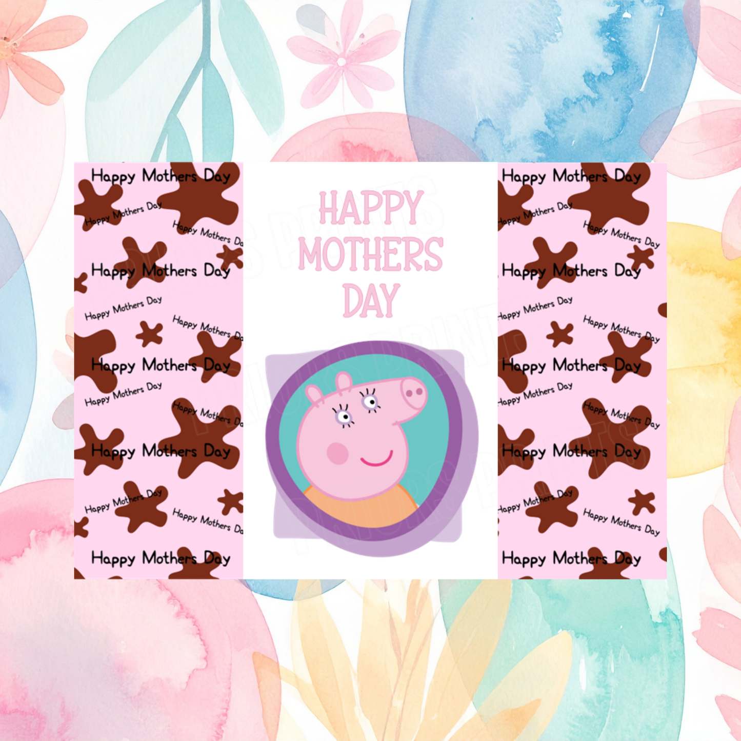 Peppa Pig Happy Mothers Day Chocolate Bar Wrapper