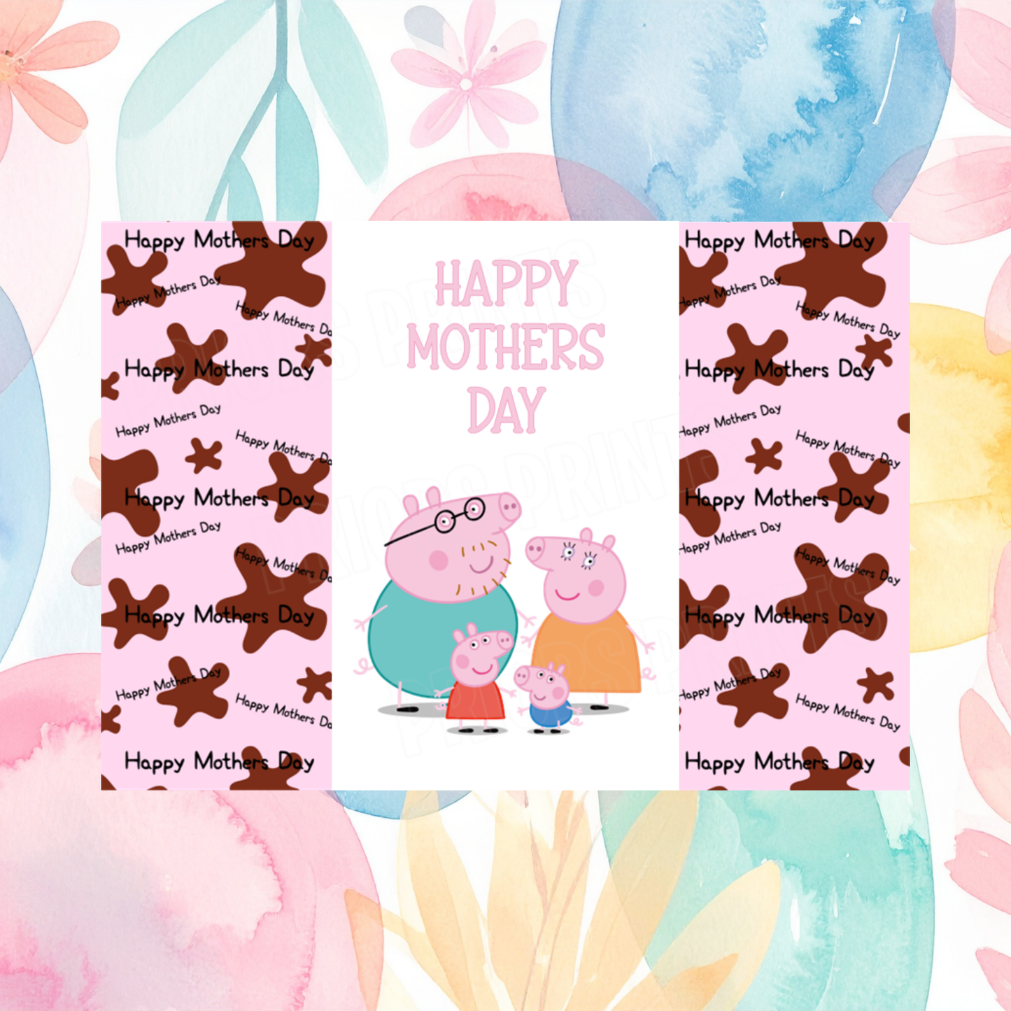 Peppa Pig Happy Mothers Day Chocolate Bar Wrapper