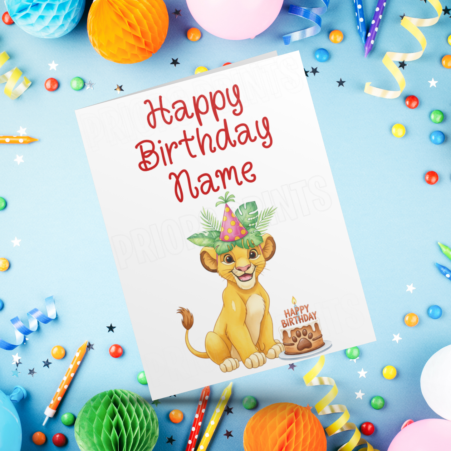 Mixed Disney Personalised Birthday Card I Lion King I Mickey Mouse & Friends