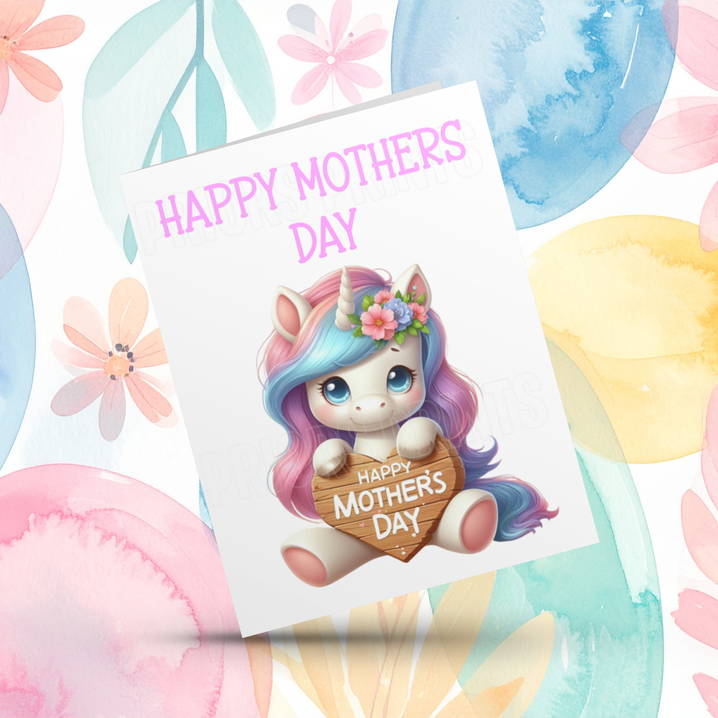 Cute Unicorn Happy Mothers Day Card