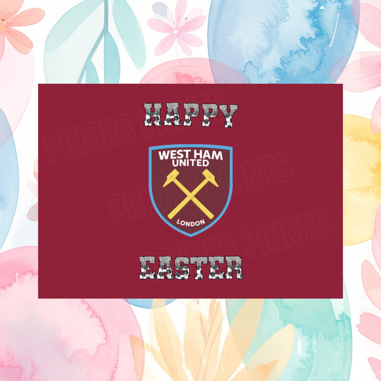 Football Teams Easter Chocolate Bar Wrapper