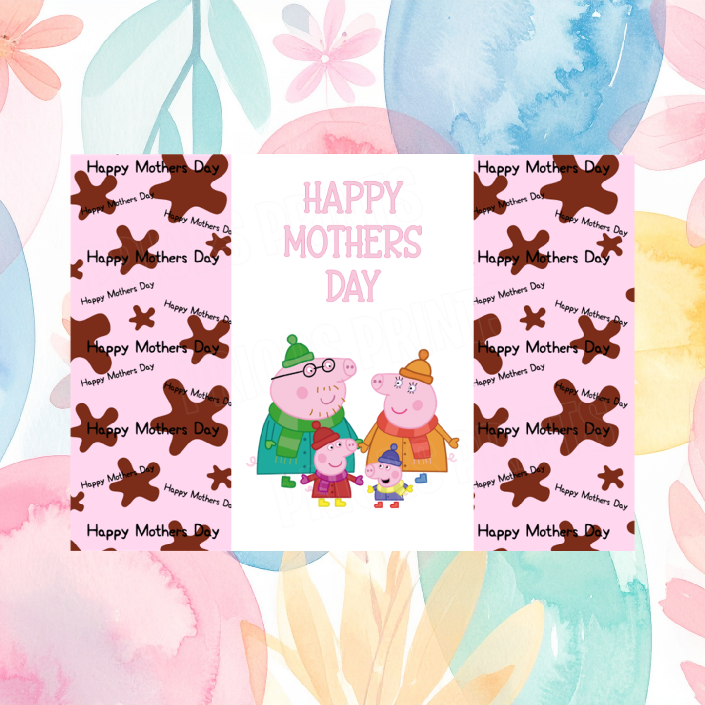 Peppa Pig Happy Mothers Day Chocolate Bar Wrapper