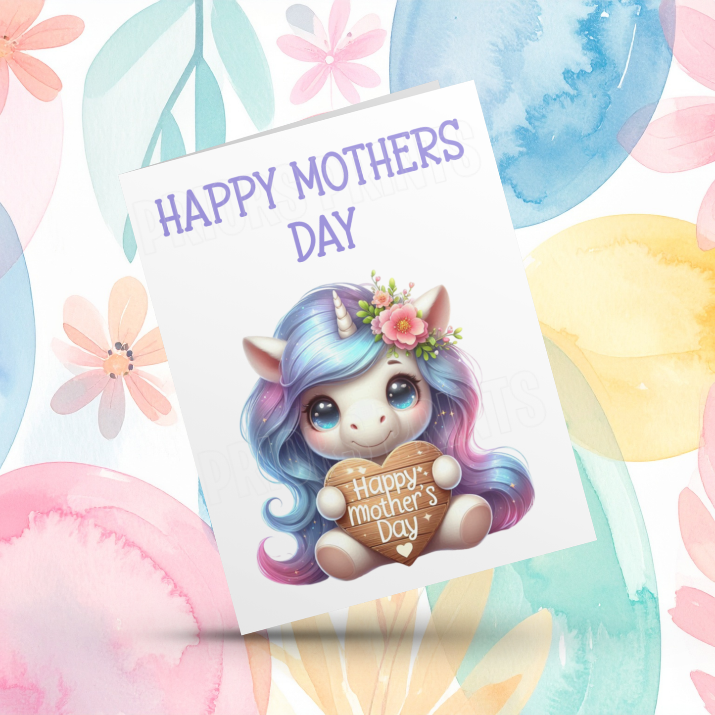 Cute Unicorn Happy Mothers Day Card