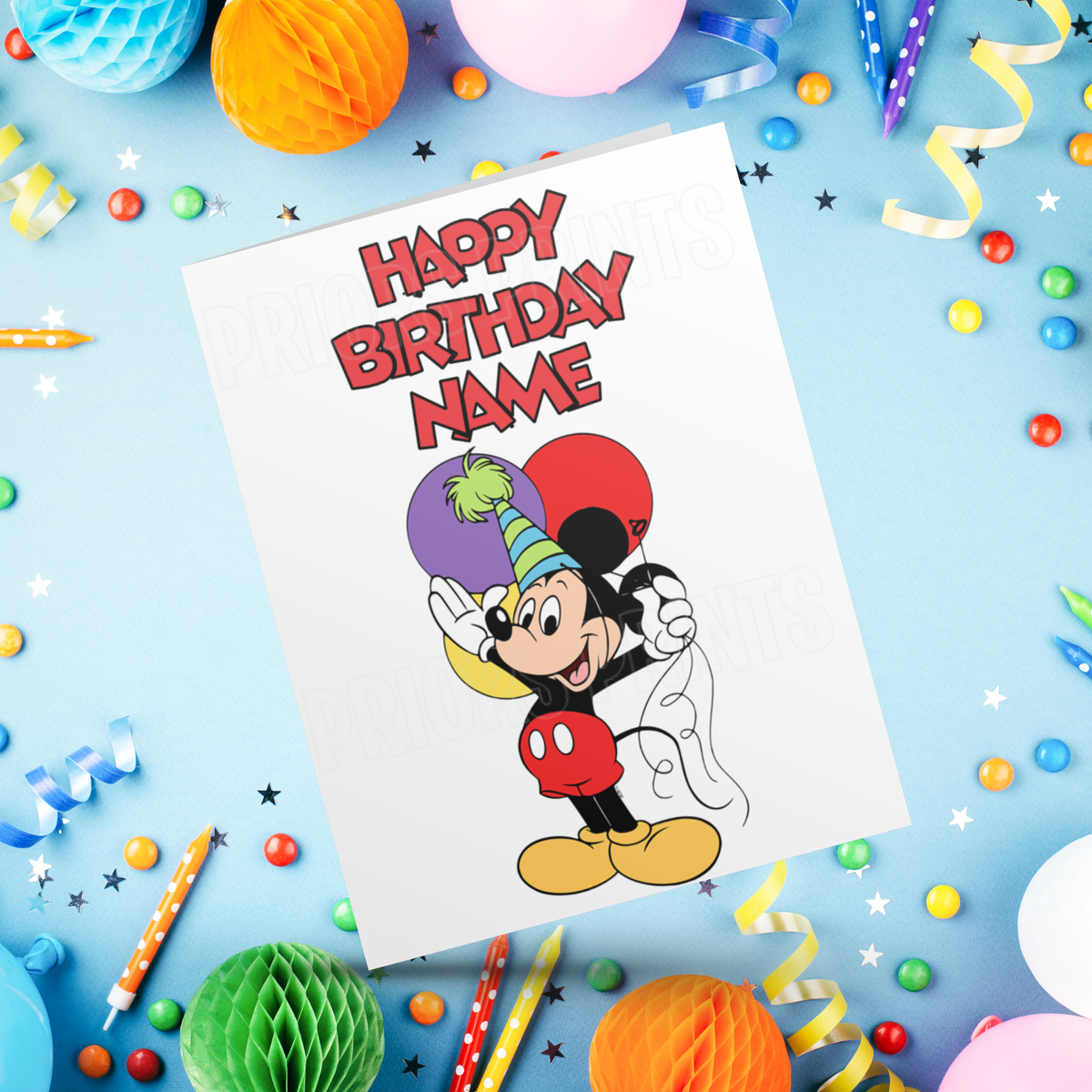 Mickey Mouse & Friends Personalised Birthday Card