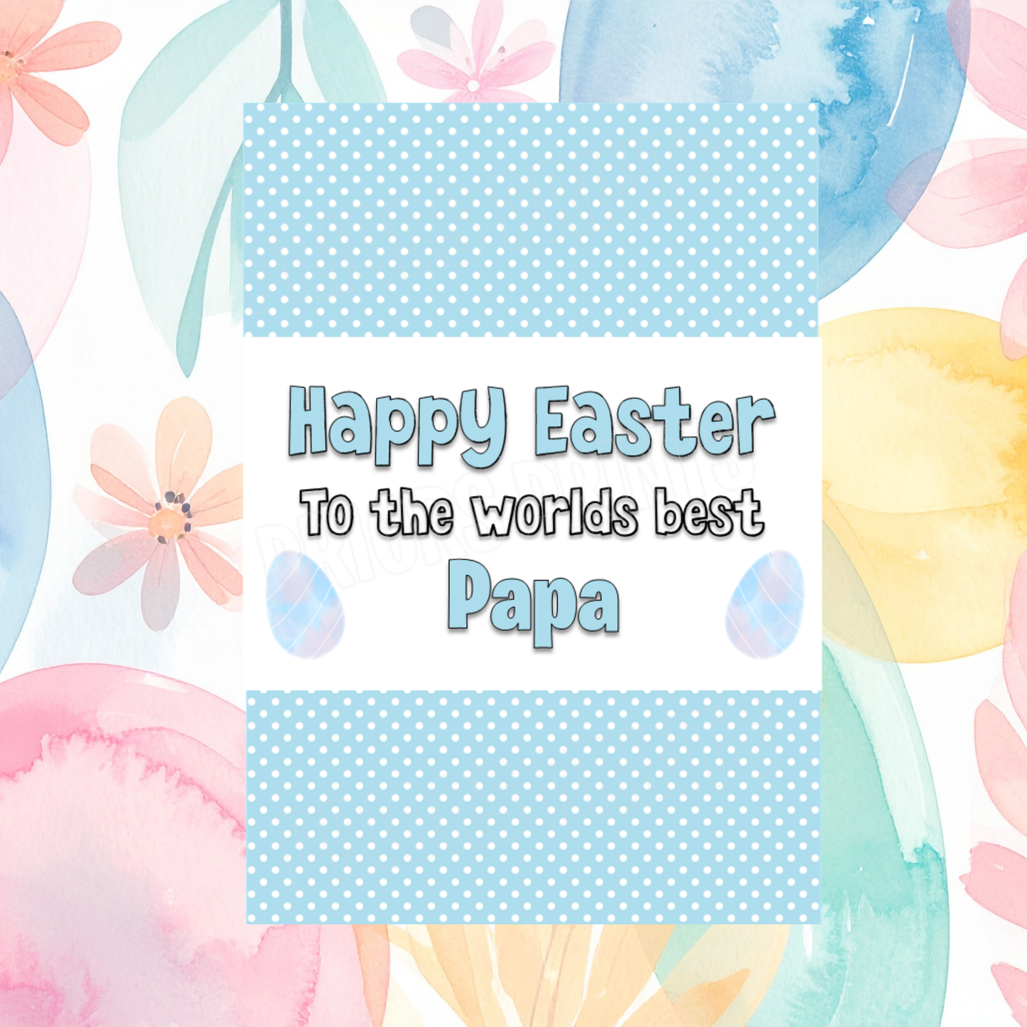 Worlds Best Family Member Easter Chocolate Bar Wrapper