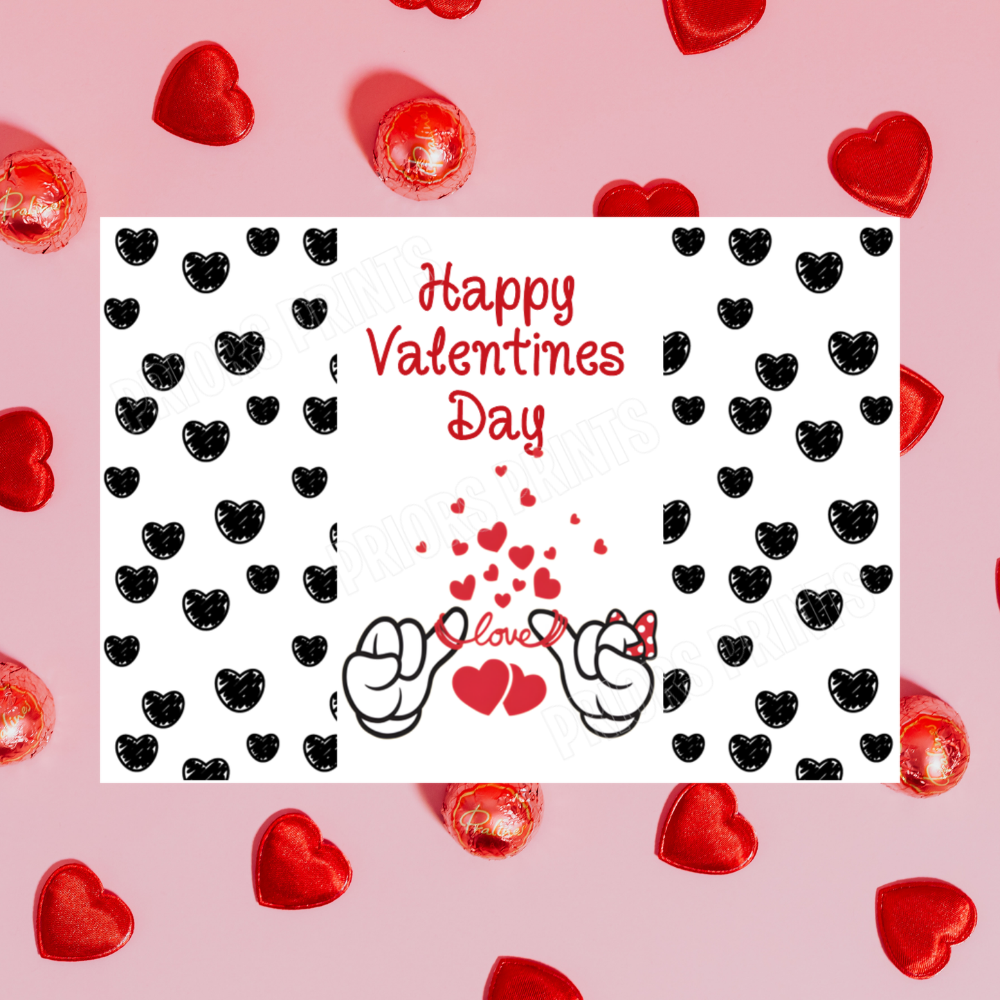 Mickey & Minnie Mouse Valentines Day Chocolate Bar Wrappers