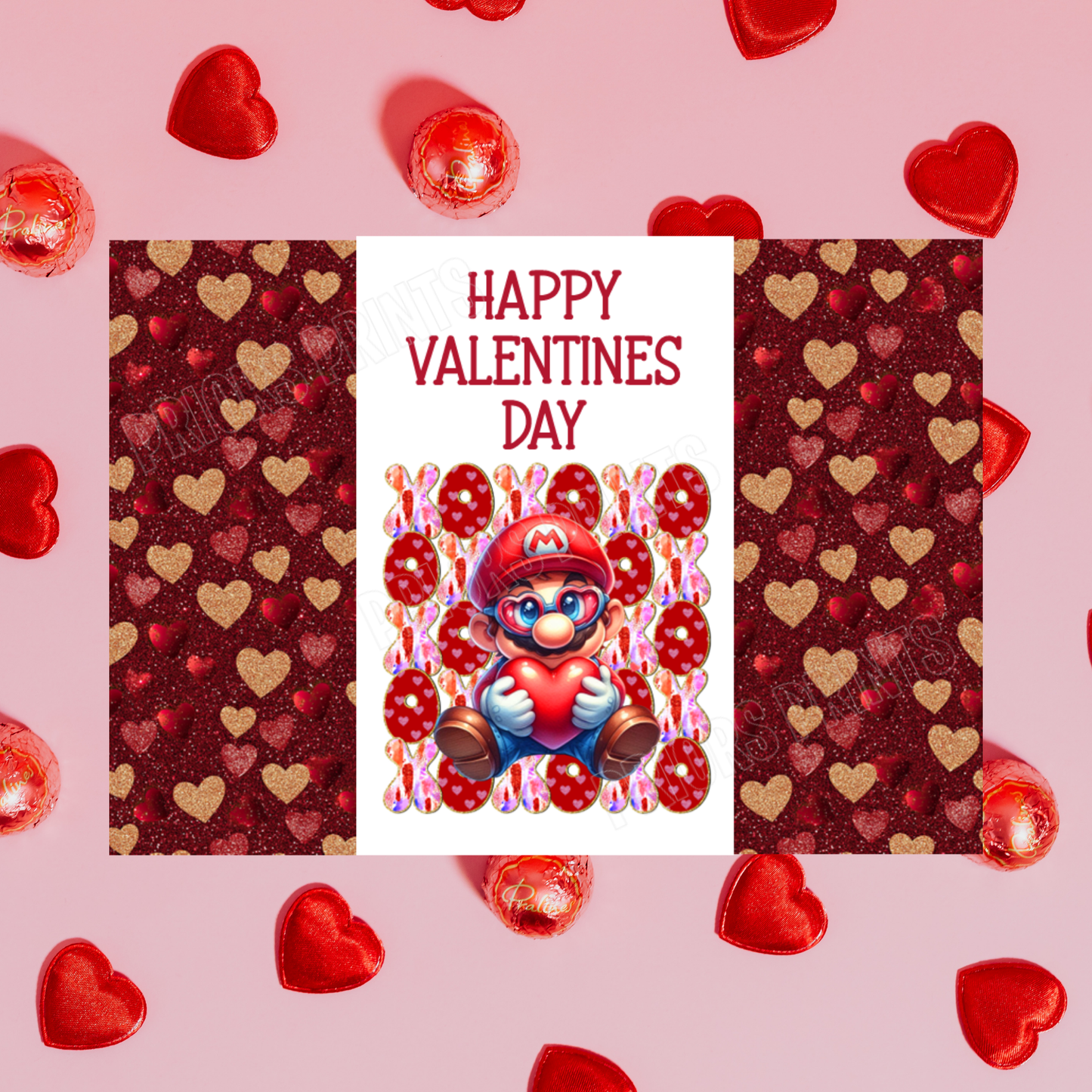 XOXOX Cute Character Valentines Day Chocolate Bar Wrappers  I Spiderman I Sonic I Captain America I Batman I Mario I Groot I Yoda I Deadpool