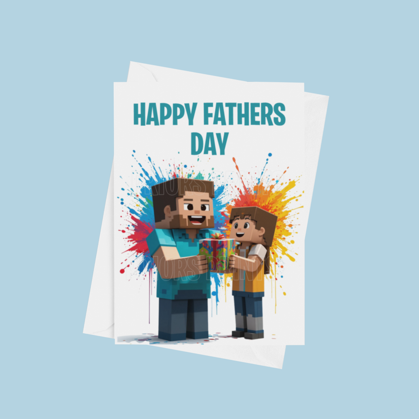 Minecraft Fathers Day Card