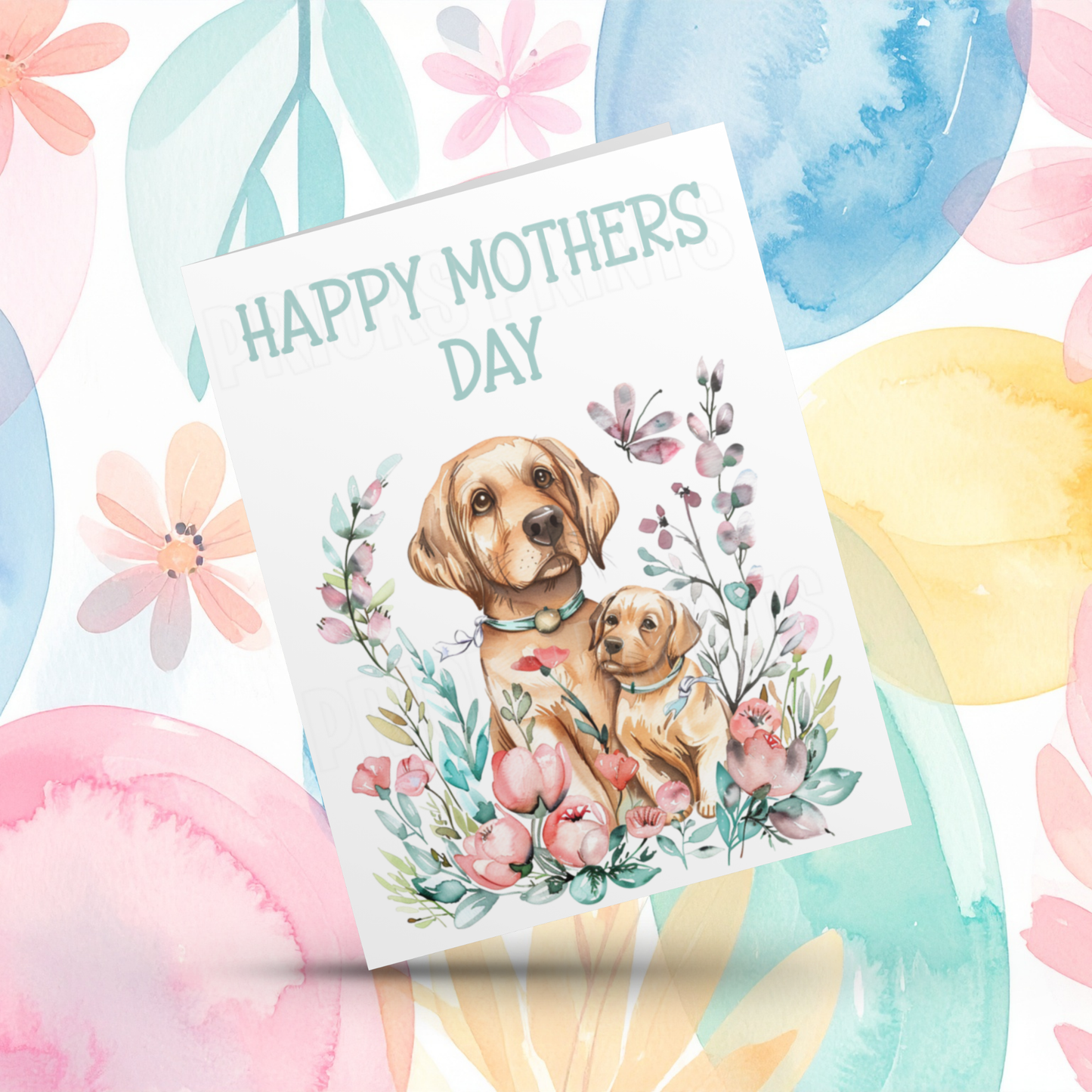 Cute Animals with Babies Happy Mothers Day Card