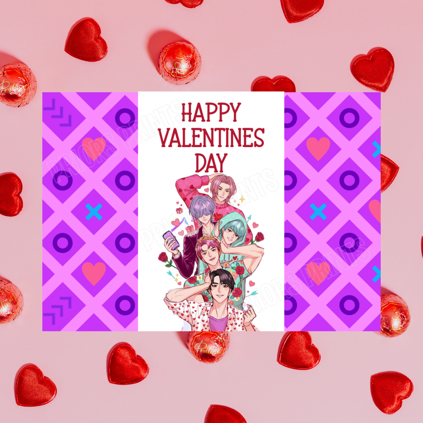 K-Pop demon Hunters Valentines Chocolate Bar Wrappers I Saja Boys I Jinu I Abs I Abby I Mystery I Romance I Baby i Huntrix