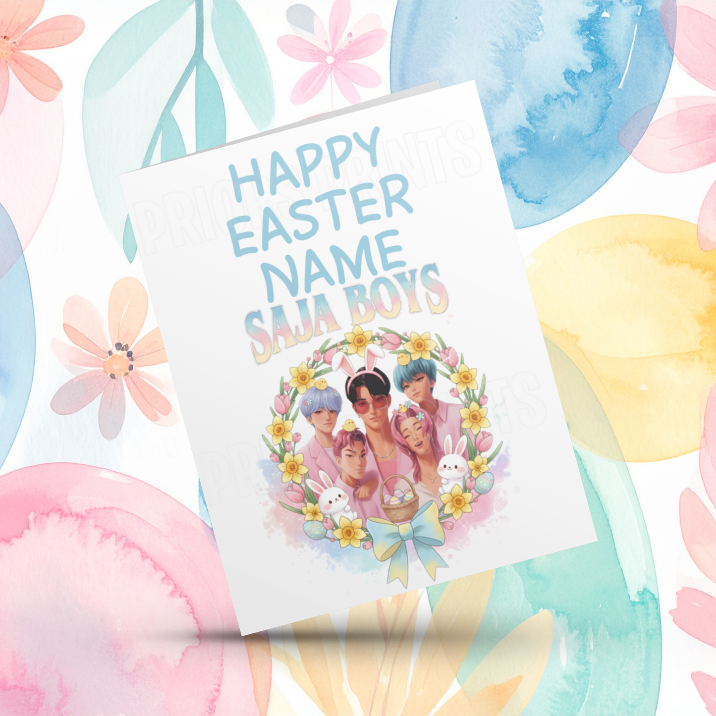 K Pop Personalised Easter Card
