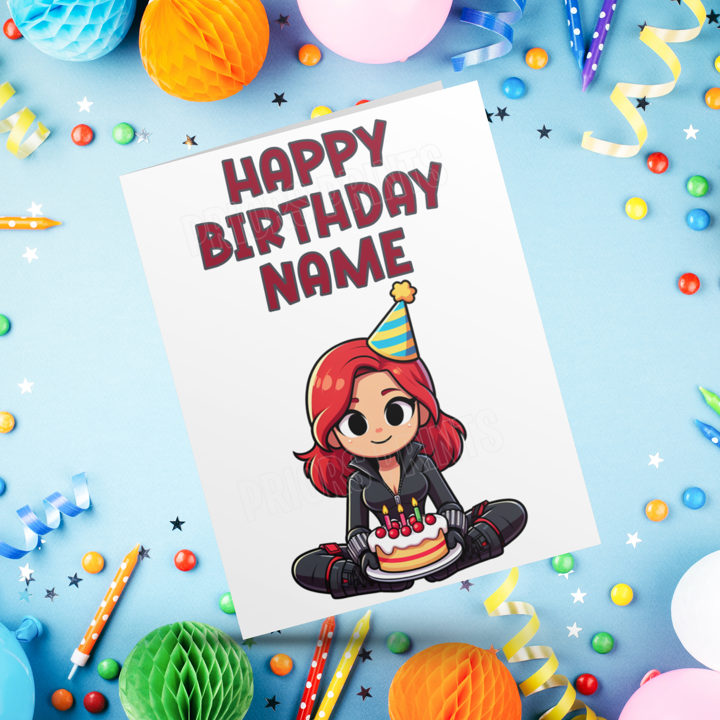 Cute Superhero Personalised Birthday Card I Marvel