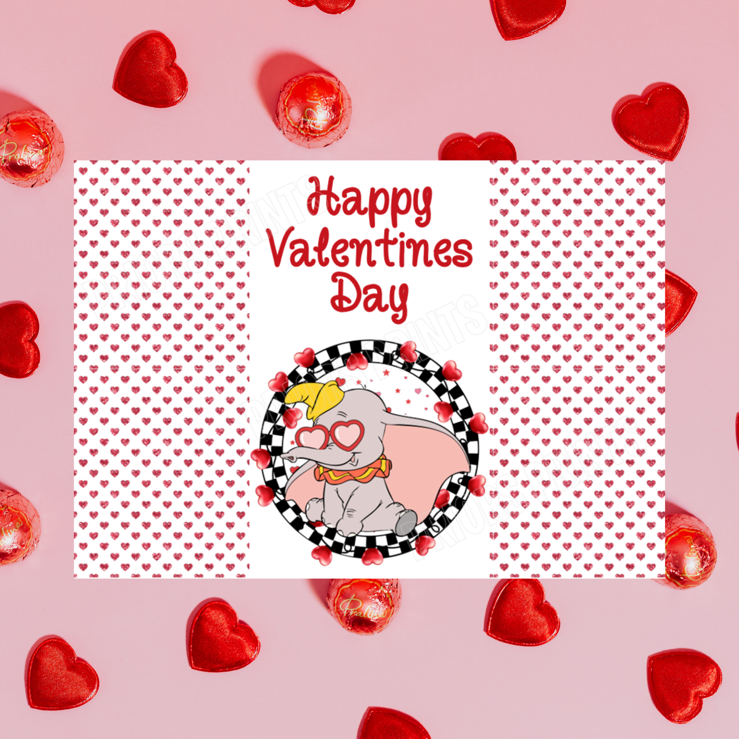 Disney Character Personalised Valentines Day Chocolate Bar Wrappers 2 I Minnie I Mickey I Winnie The Pooh I Lion King I Lady & The Tramp I Dumbo I Pluto