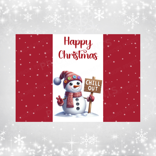 Funny Snowman Christmas Chocolate Bar Wrapper