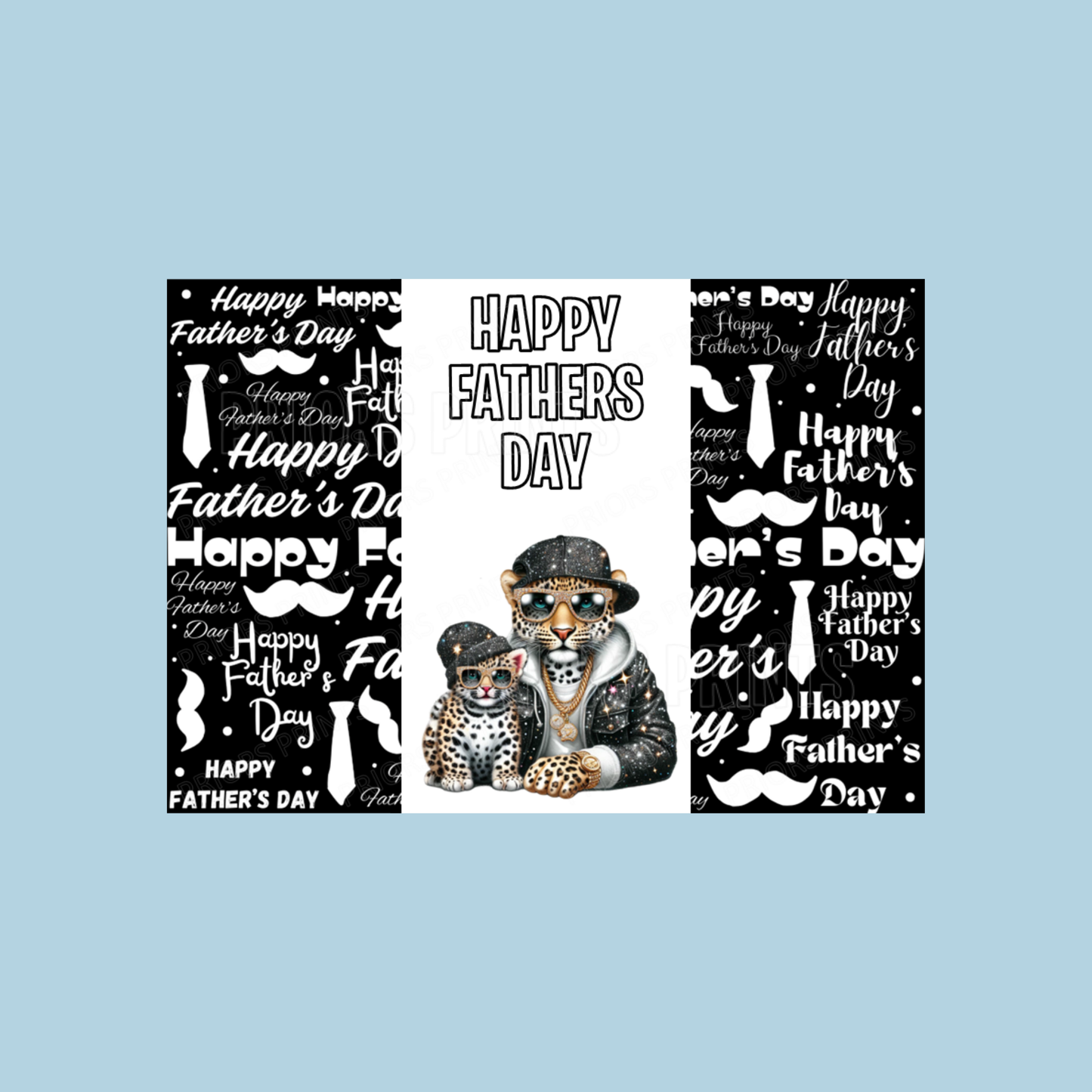 Father & Child Cool Animals Happy Fathers Day Chocolate Bar Wrapper