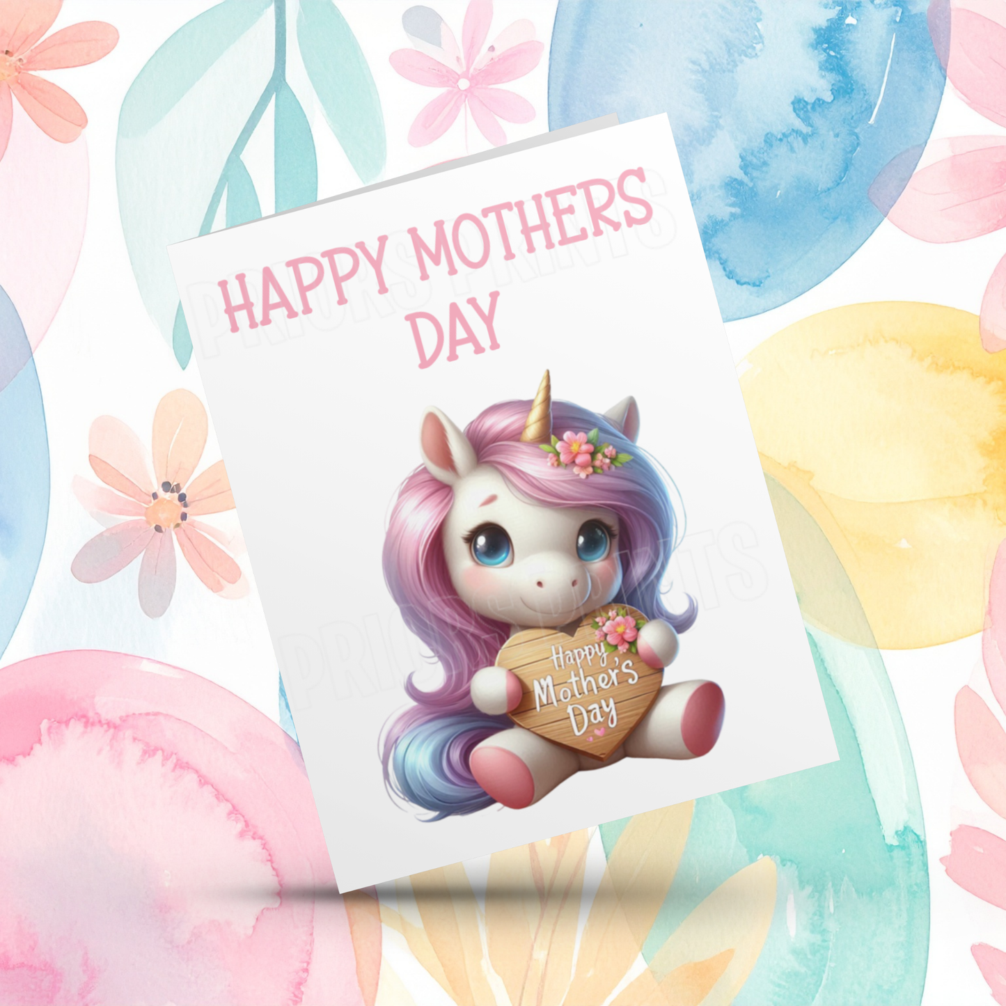 Cute Unicorn Happy Mothers Day Card