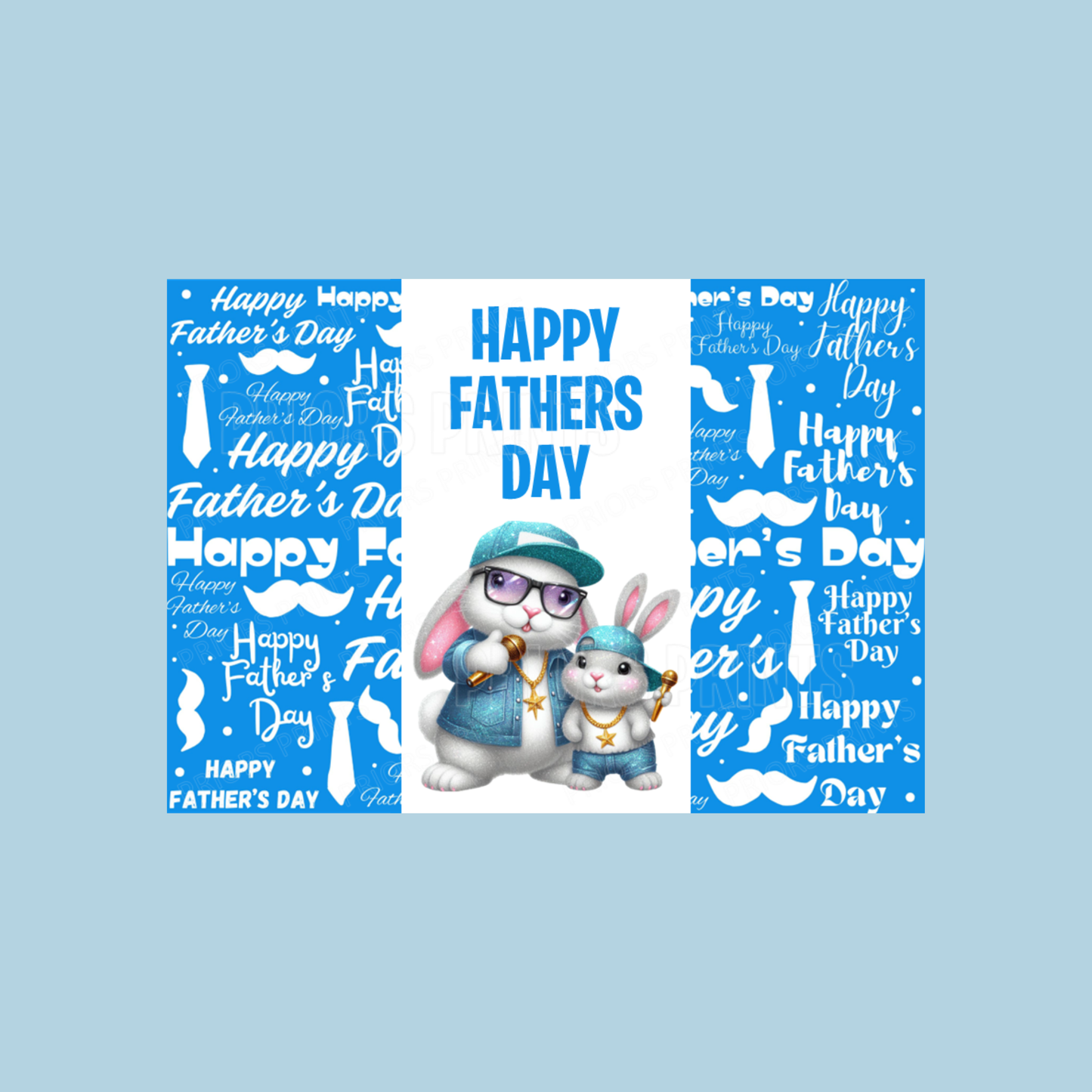 Father & Child Cool Animals Happy Fathers Day Chocolate Bar Wrapper
