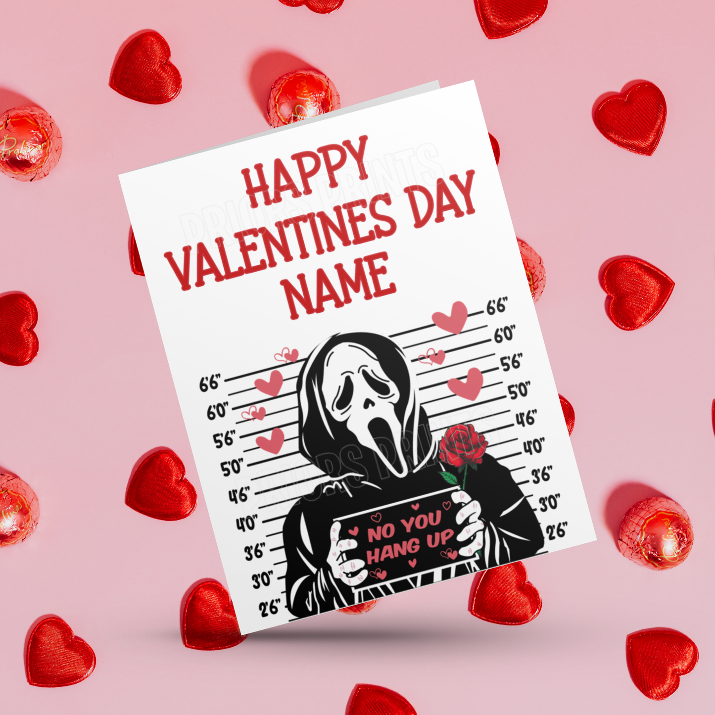 Horror Characters Personalised Valentines Card I Freddy Krueger I Scream I Chucky I Mike Myers I Jason I Halloween I Friday The 13th
