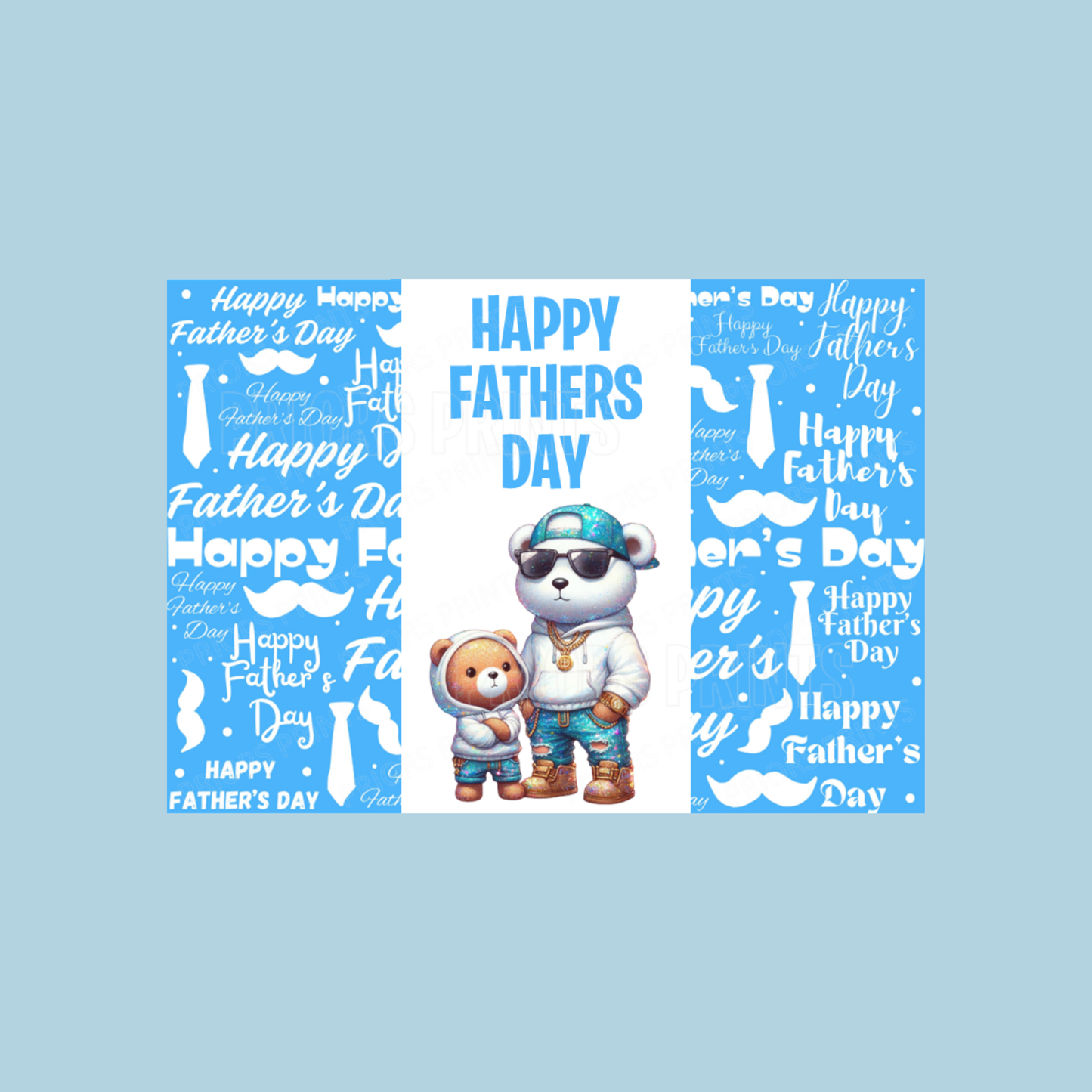 Father & Child Cool Animals Happy Fathers Day Chocolate Bar Wrapper