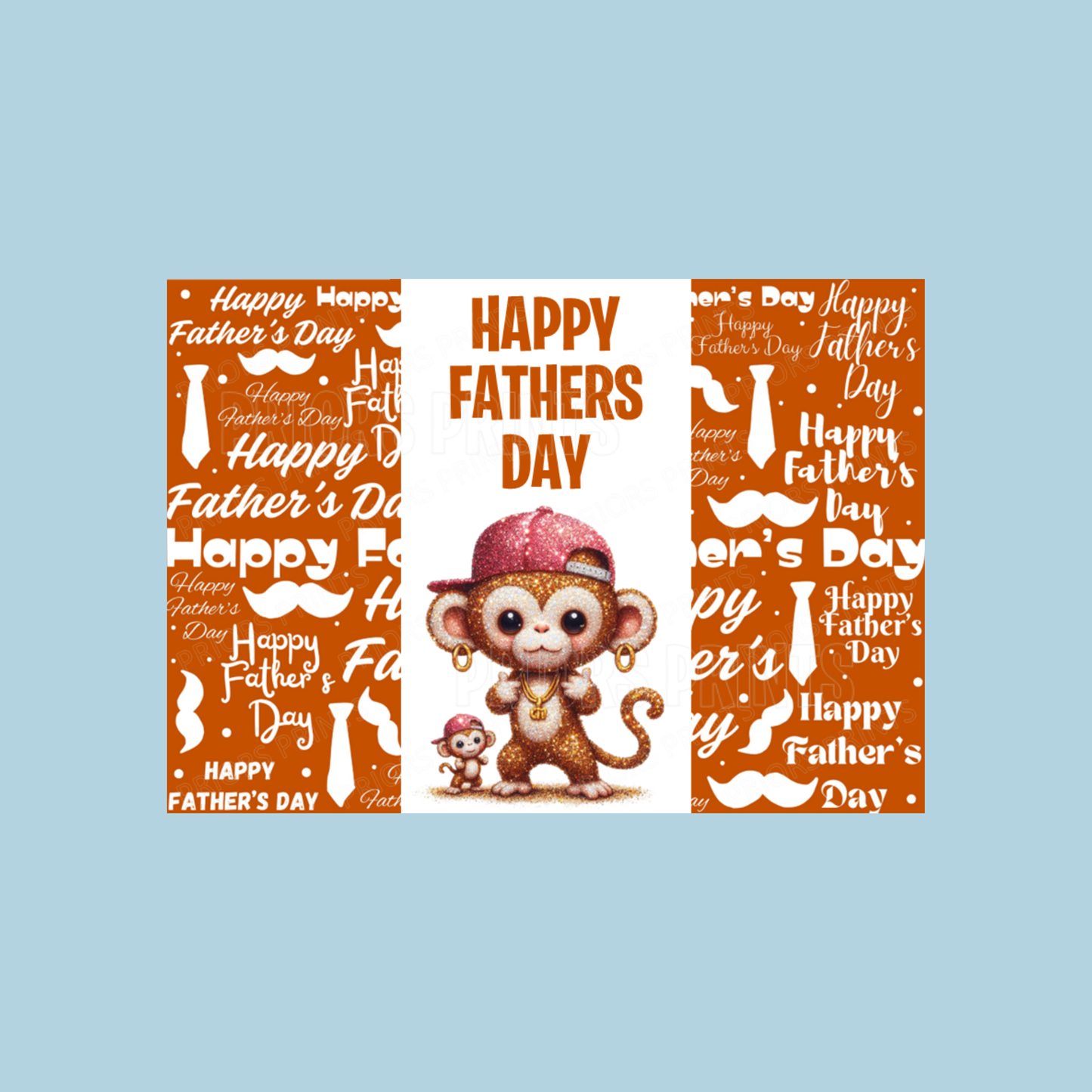 Father & Child Cool Animals Happy Fathers Day Chocolate Bar Wrapper