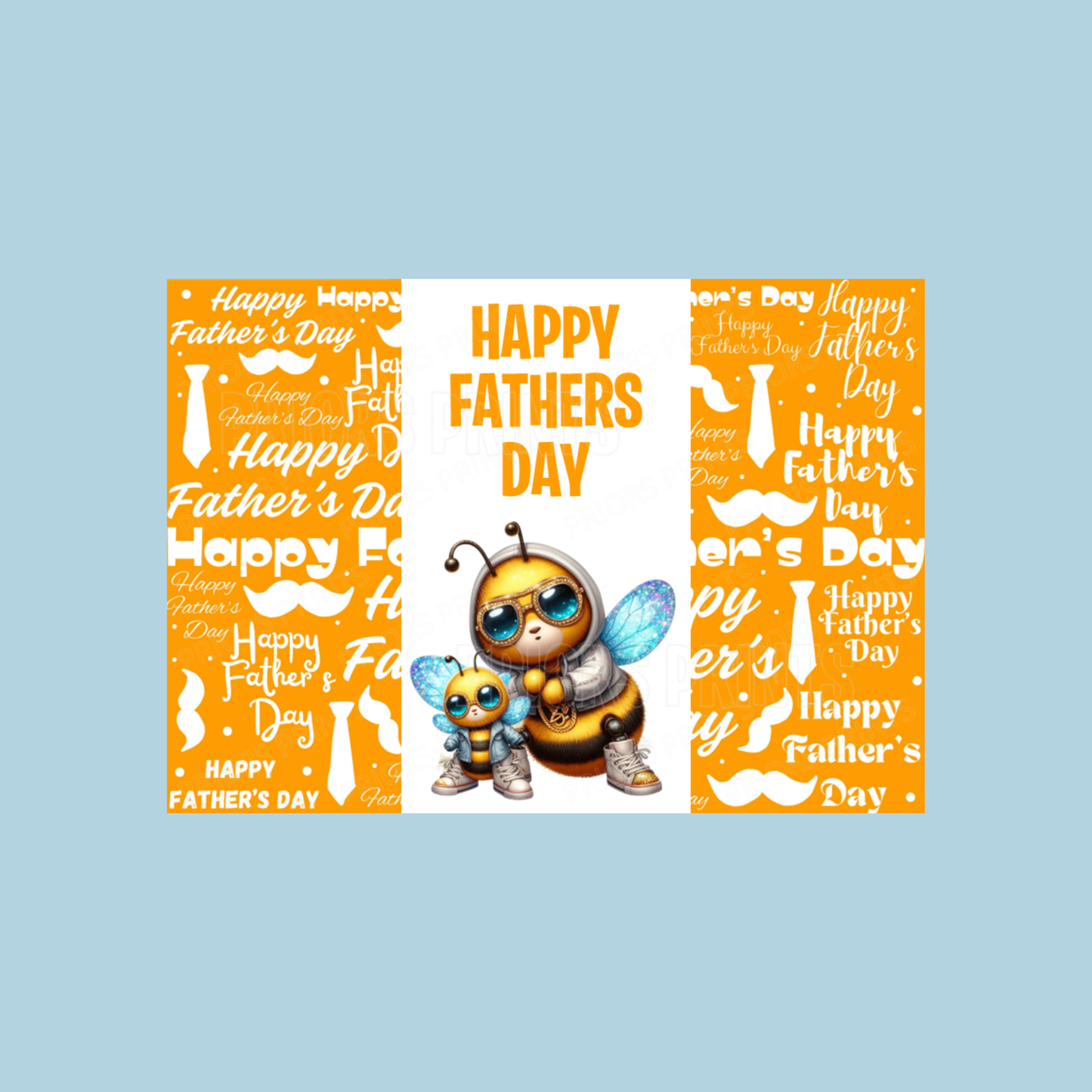 Father & Child Cool Animals Happy Fathers Day Chocolate Bar Wrapper