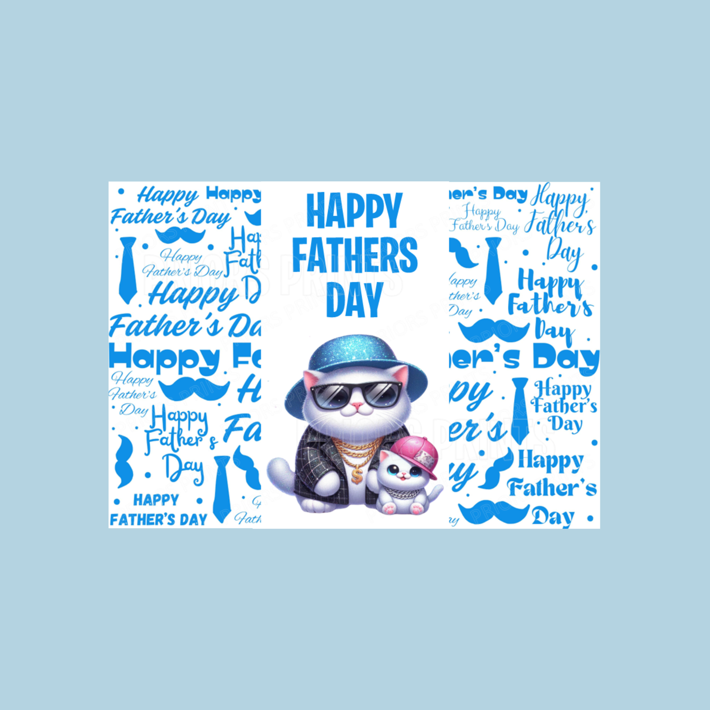 Father & Child Cool Animals Happy Fathers Day Chocolate Bar Wrapper