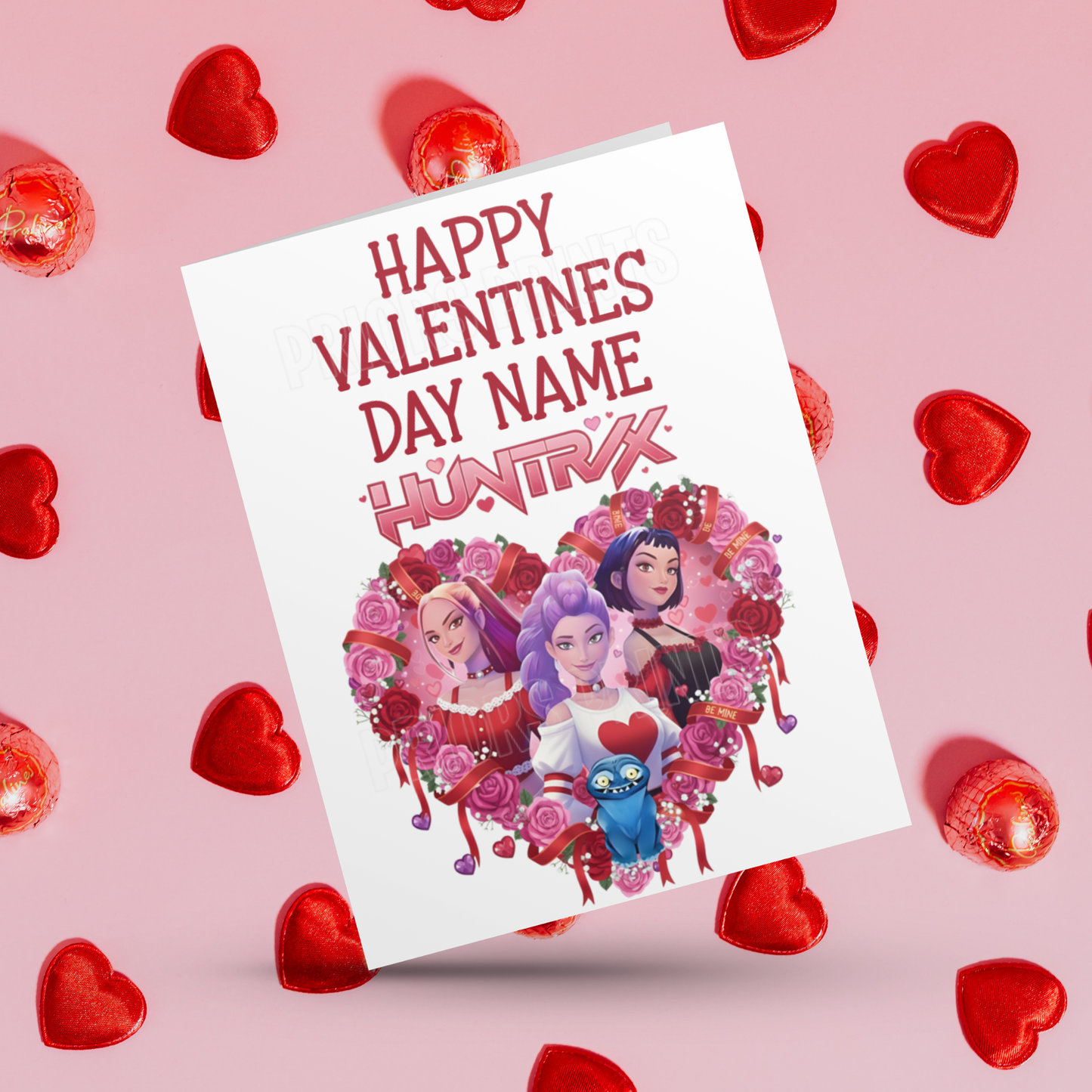 Personalised K Pop Girls Valentines Day Card