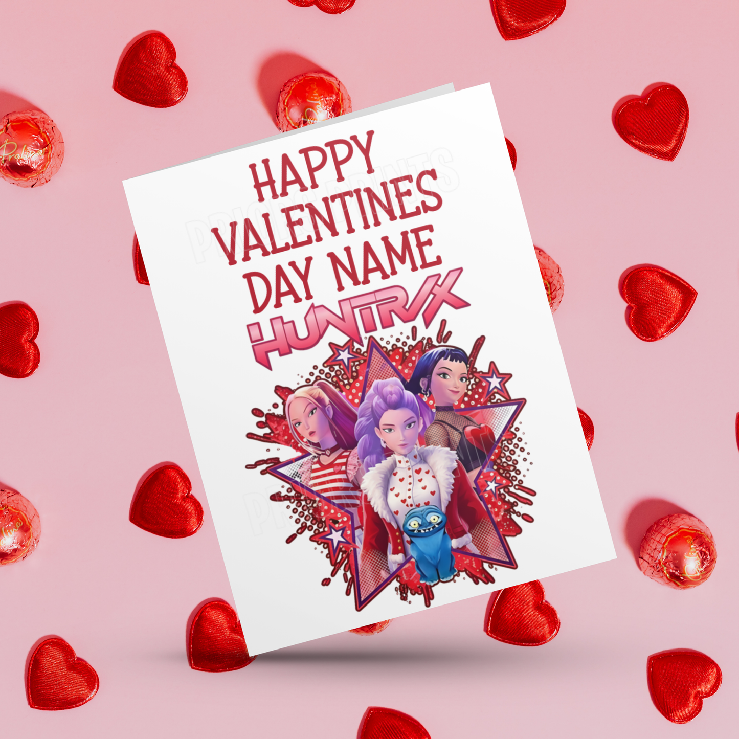 Personalised K Pop Girls Valentines Day Card