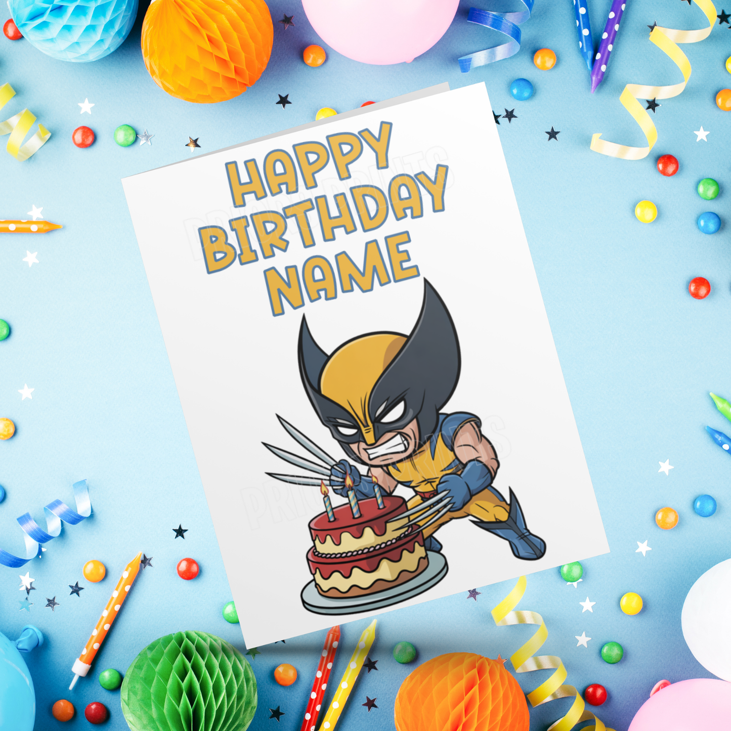 Personalised Wolverine Birthday Card I Marvel I Superhero