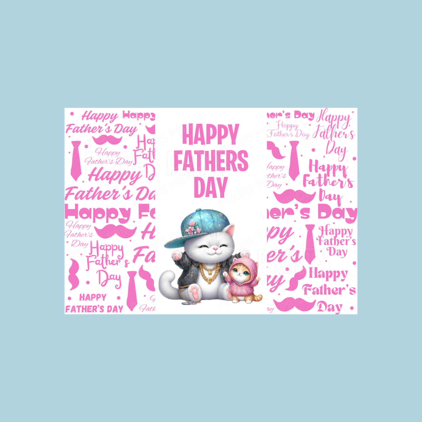 Father & Child Cool Animals Happy Fathers Day Chocolate Bar Wrapper
